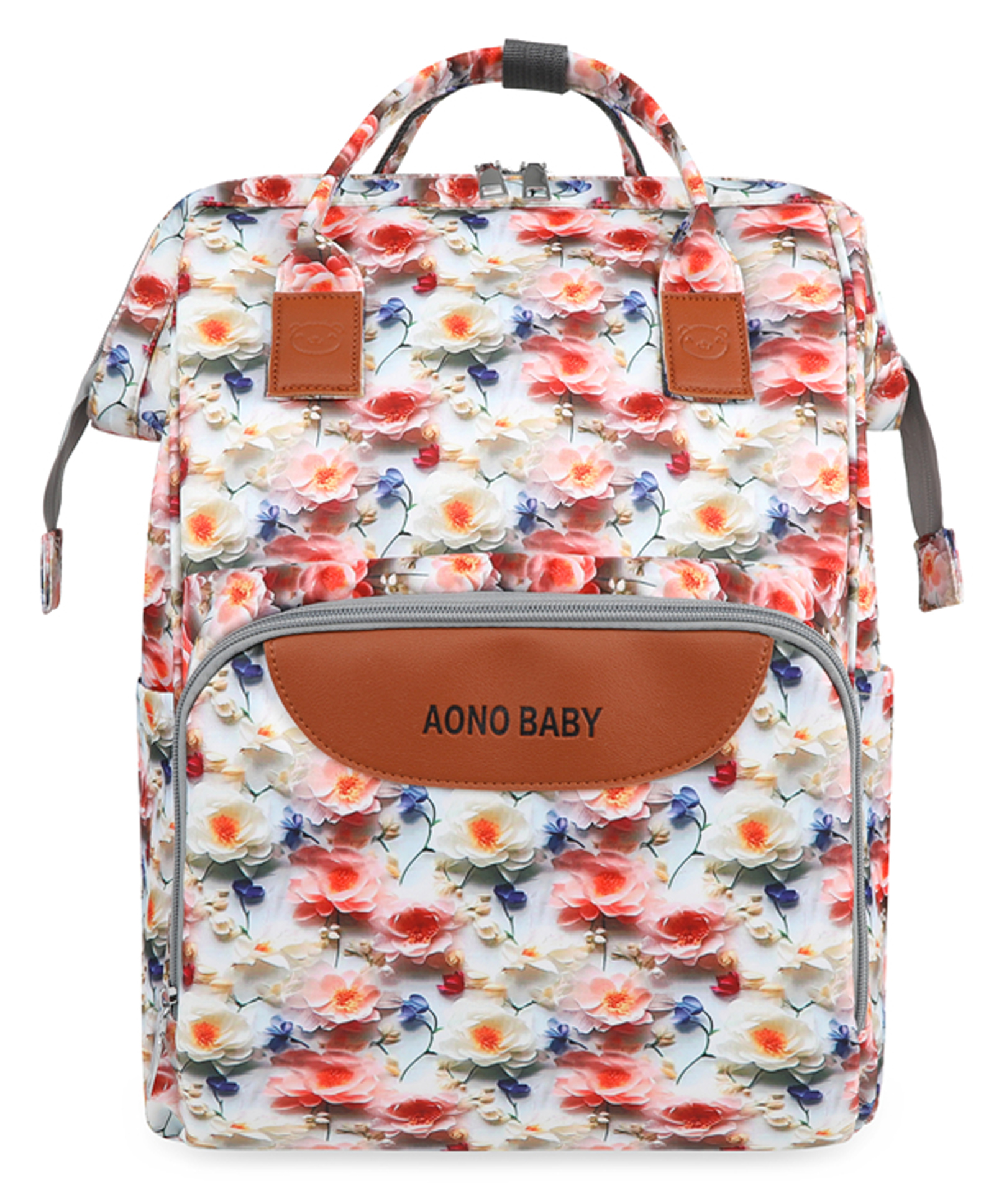Winnies Diaper Bag Backpack for Baby Care Large Capacity Maternity Nappy Bag Travel Backpack - Red-image-3