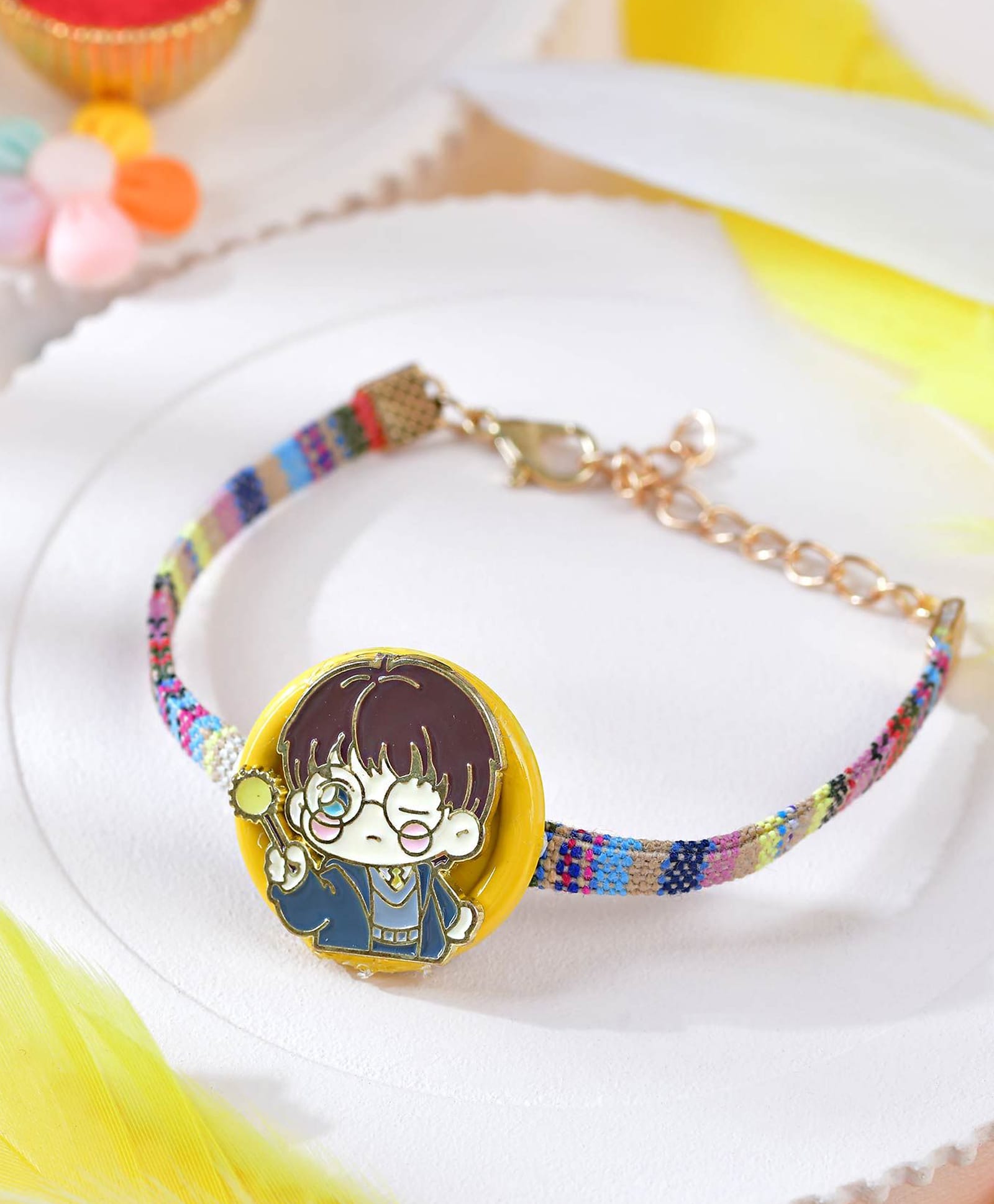 Asthetika Harry Potter Rakhi with Roli Chawal - Yellow-image-37