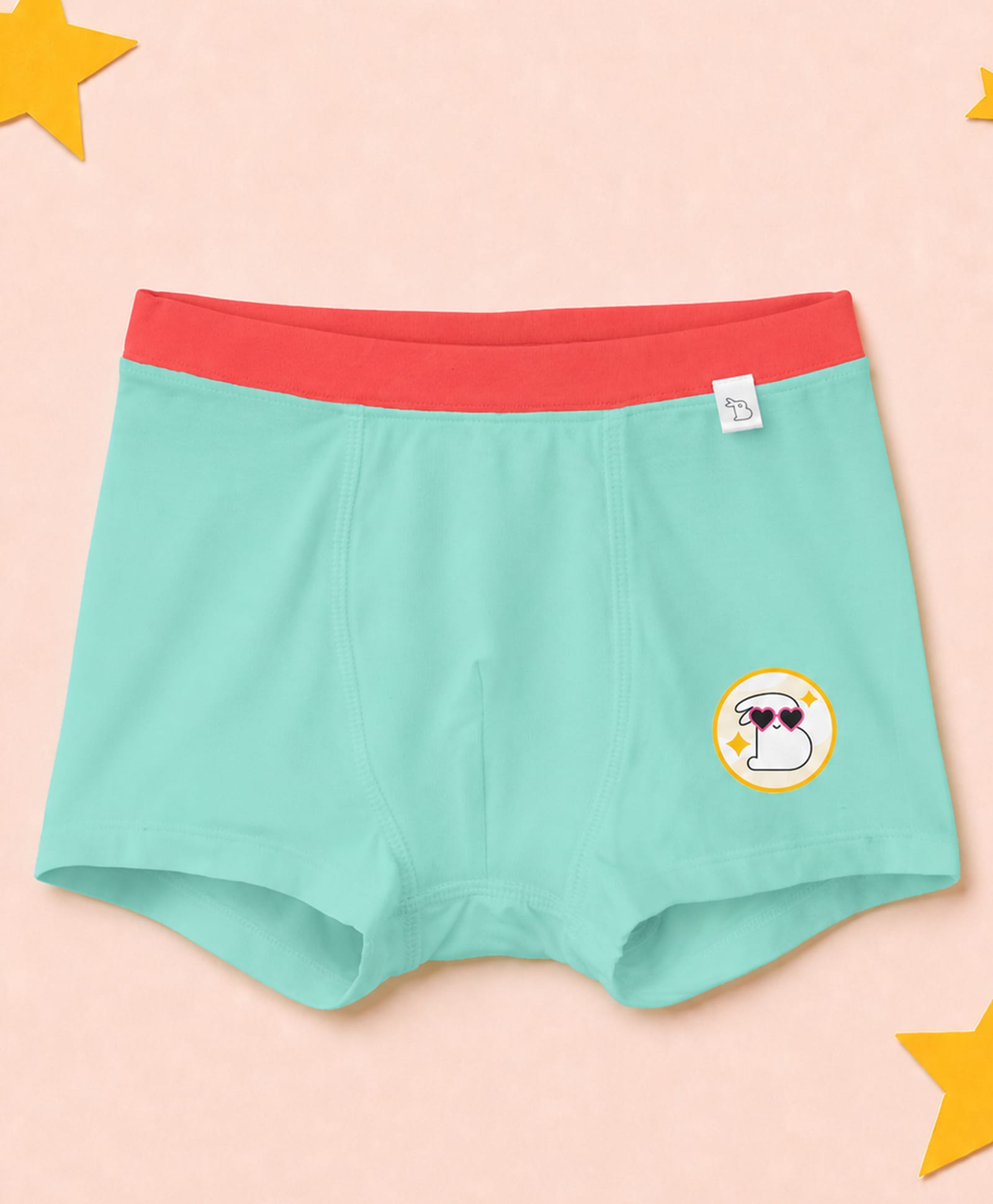 SuperBottoms Bamboo Knit Brand Logo Printed Boxers - Green & Red-image-2