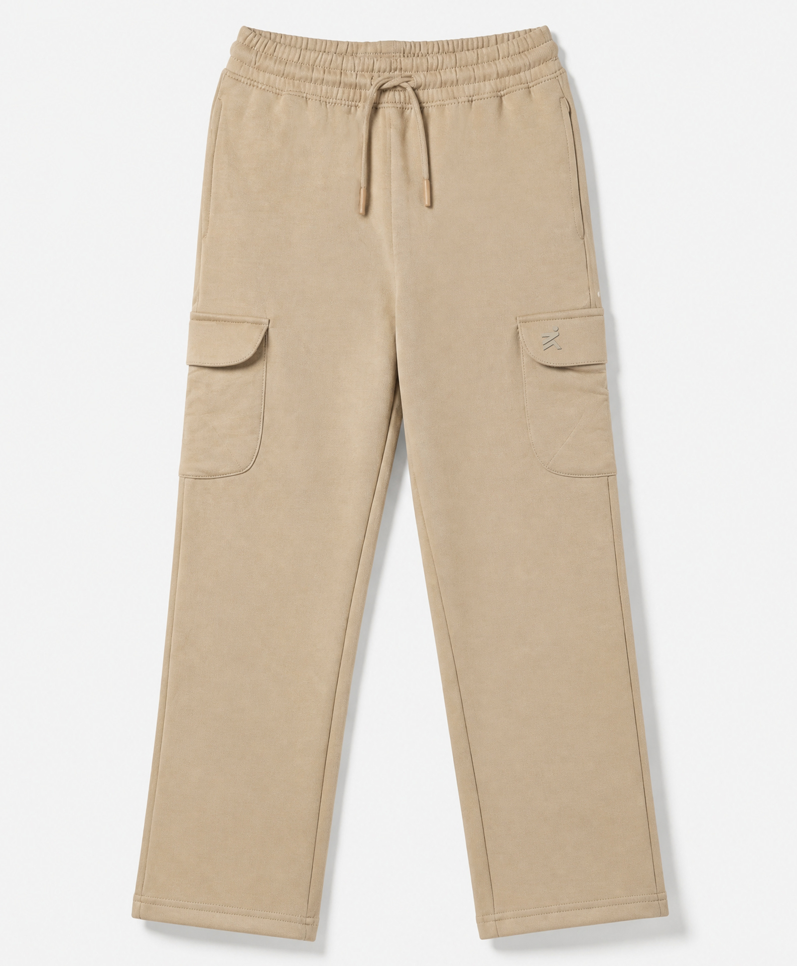 Doreme Single Jersey Knit Full Length Solid Lounge Pant - Beige-picture-18