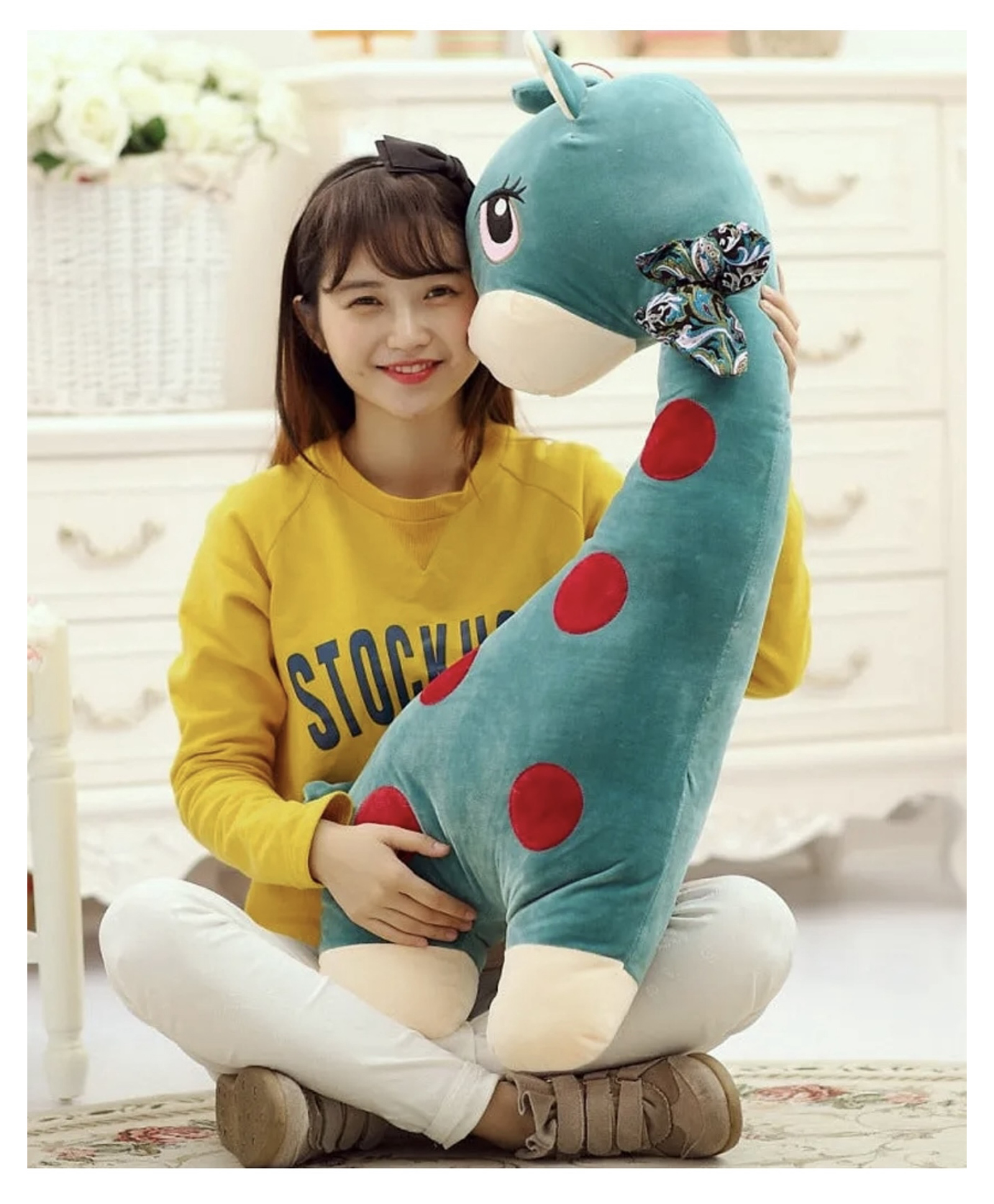 ARCADE TOYS 70 cm Long Neck Giraffe Pillow Plush toy - Green, Color & design may vary-picture-21