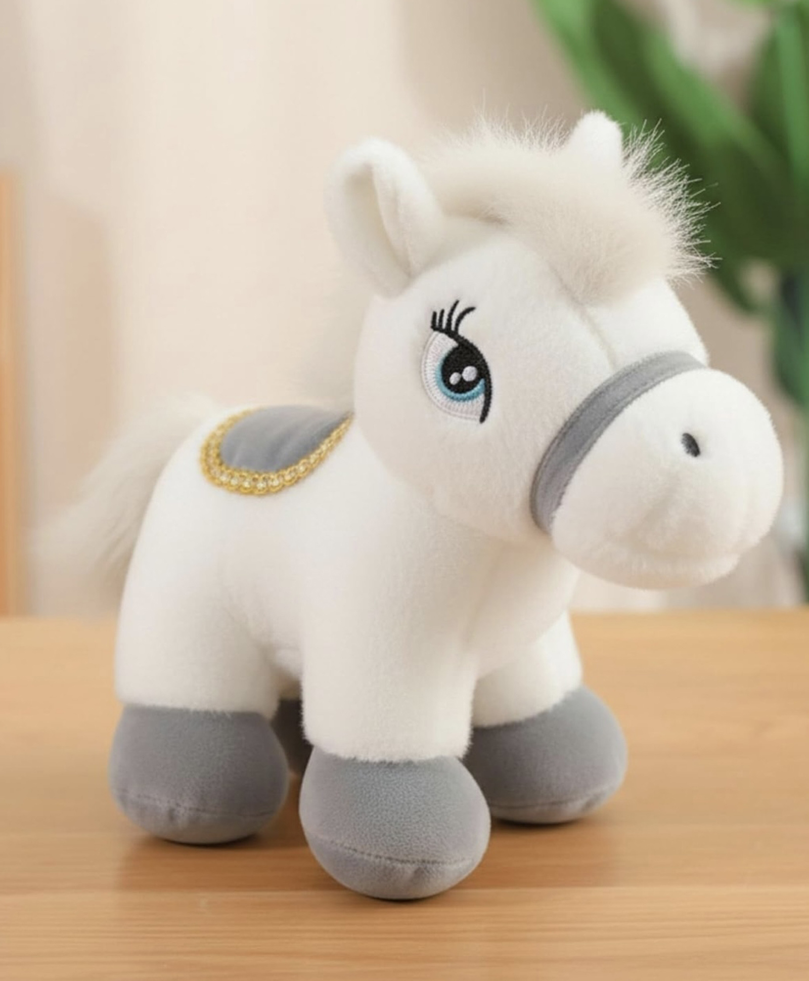 ARCADE TOYS 35 cm Pony Horse Soft Stuffed Plush Animal Toy for Kids Boys & Girls Birthday Gift-White (Color & design may vary)-image-3