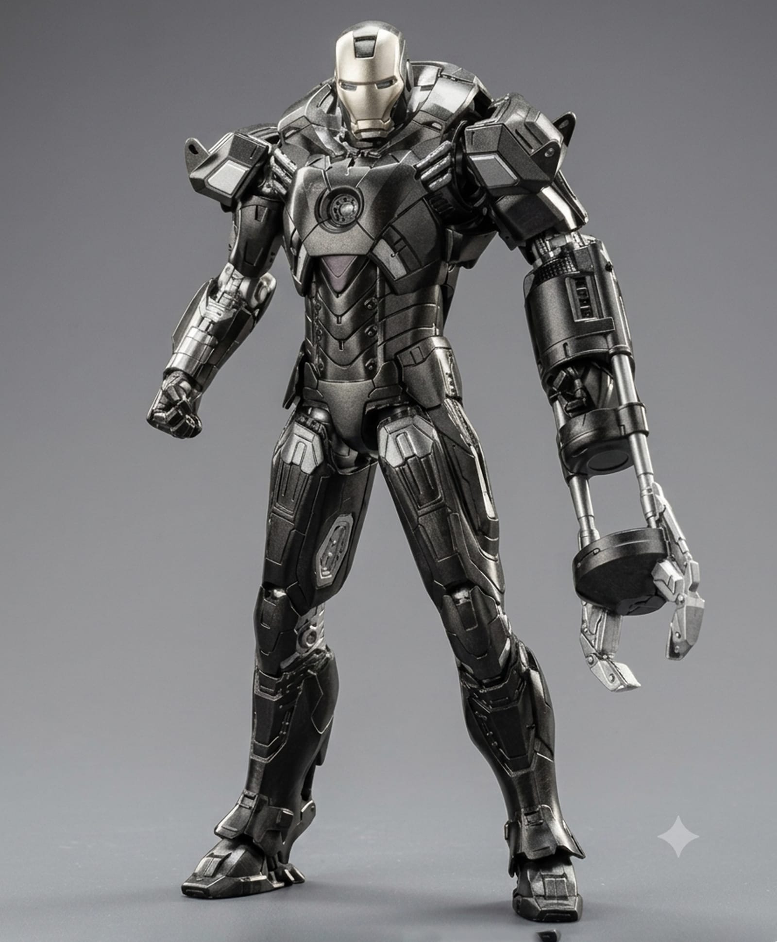 Marvel Iron Man Mark 34 Southpaw Action Figure with Accessories, PVC Build Collectible - 18 cm-image-0