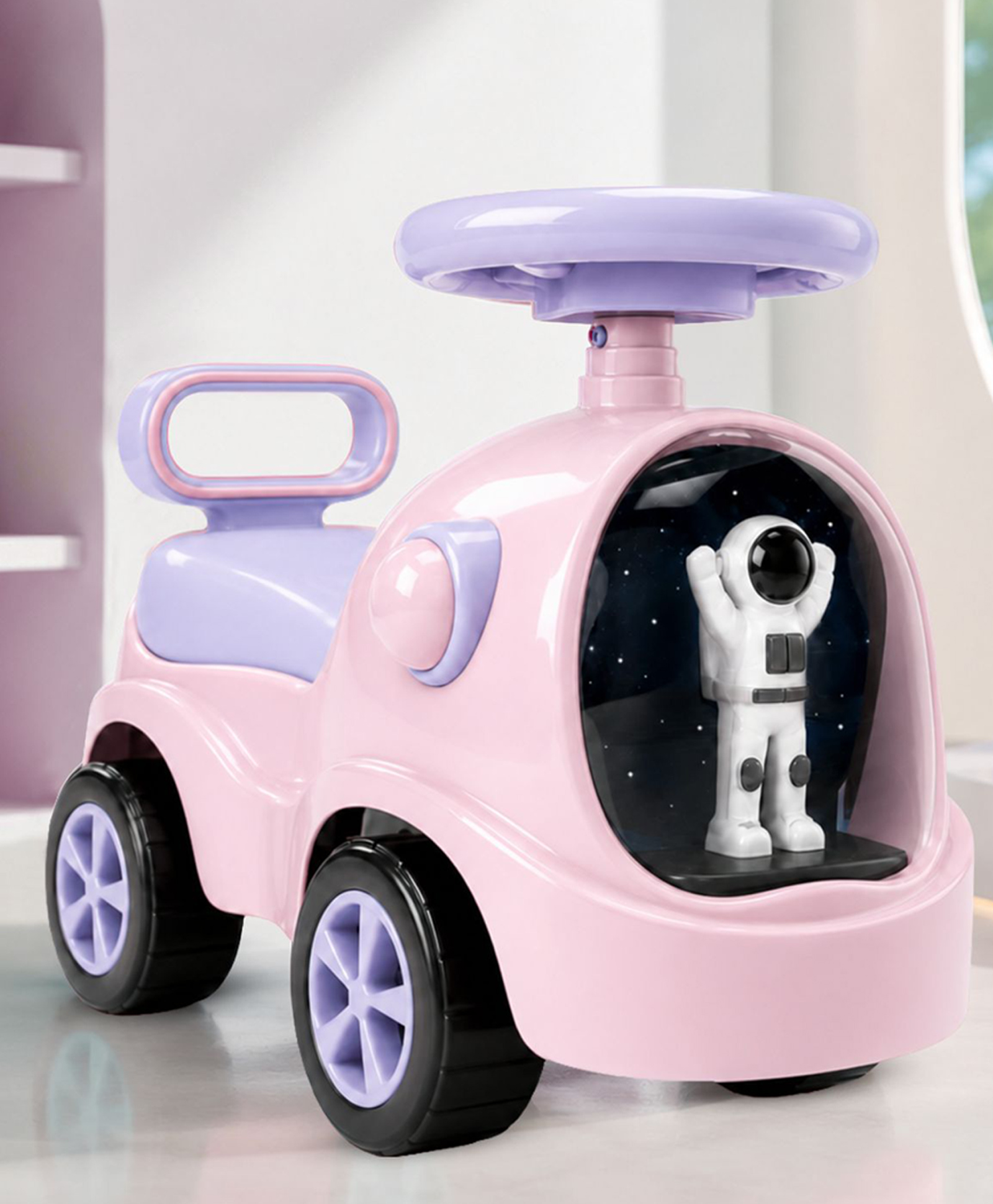 Cockatoo-Kids New Baby Bunny Swing Car for Kids Ride-On Magic Car, Push & Glide for Toddlers with Backrest Seat & Big Wheel Push Car - Sea Green-image-12
