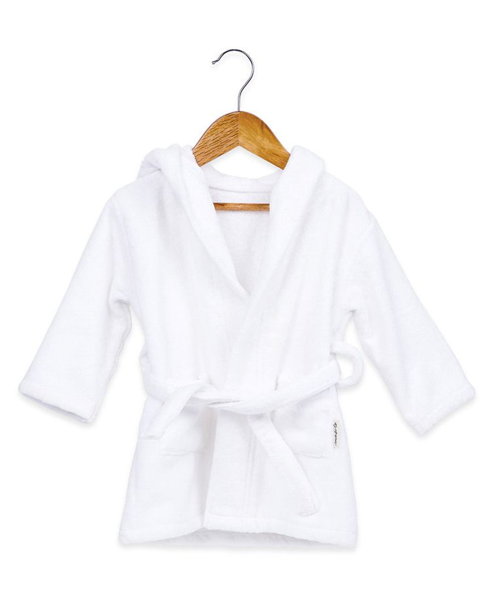 Masilo Cotton Blend Woven Solid Hooded Robe With Belt - White-image-11
