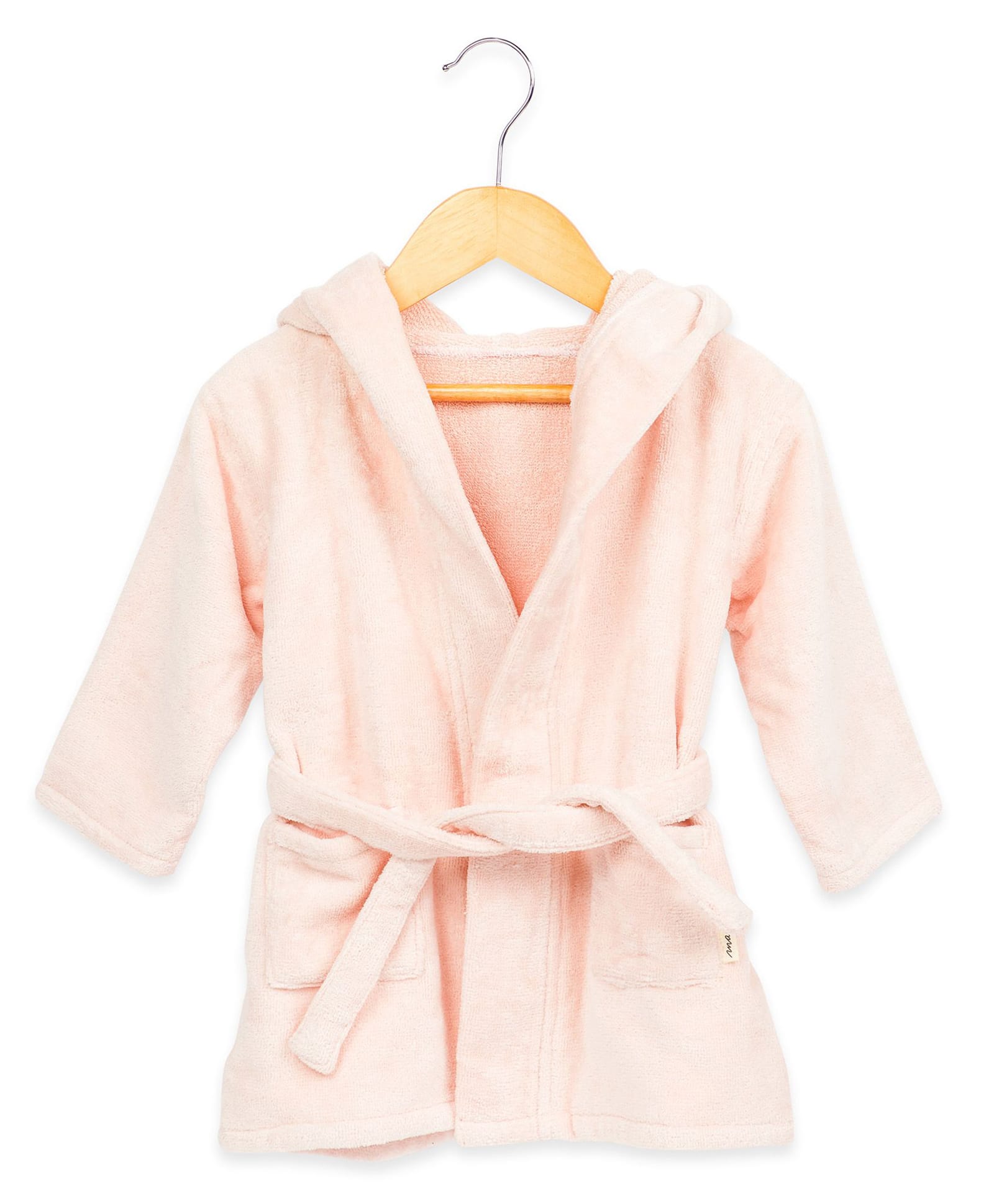 Masilo Cotton Blend Woven Solid Hooded Robe With Belt - Pink-image-46