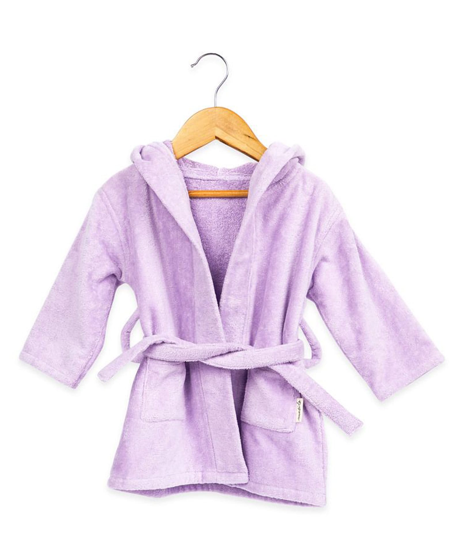MasiloMasilo Cotton Blend Woven Solid Hooded Robe With Belt - Lilac-image-4