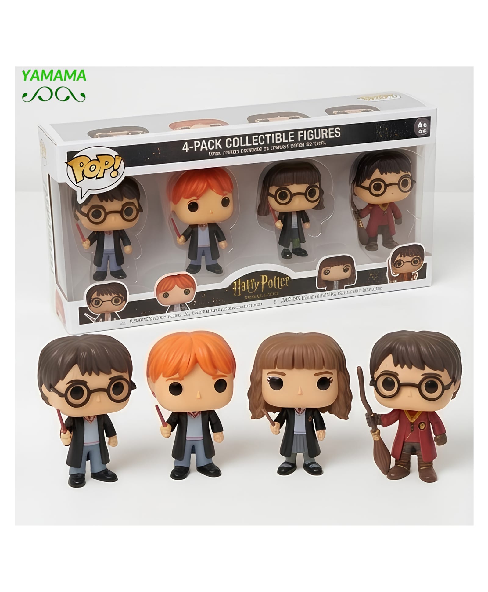 YAMAMA Wizarding World 4-Piece Magic Wizard Collectible Figure Set for Kids & Adults, Premium Child-Safe ABS Plastic Miniature Chibi Toy Pack, Fun Entertainment Collectible Kids Toy - Multicolor-image-25