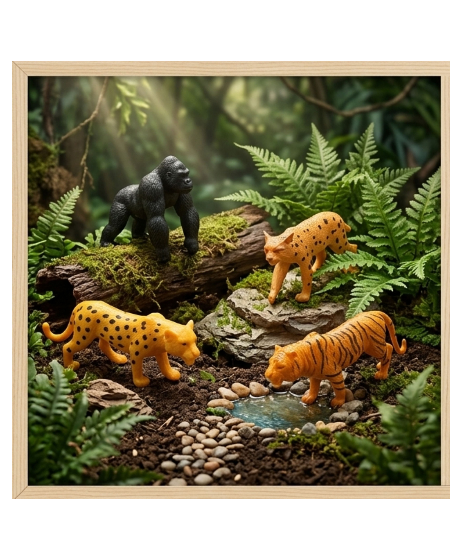 YAMAMA Wild Animals 4-Pieces Safari World Collectible Figure Set for Kids, Premium Child-Safe ABS Plastic Pride Lands Miniature Toy Pack, Fun Interactive Educational Kids Toys - Multicolor-image-40
