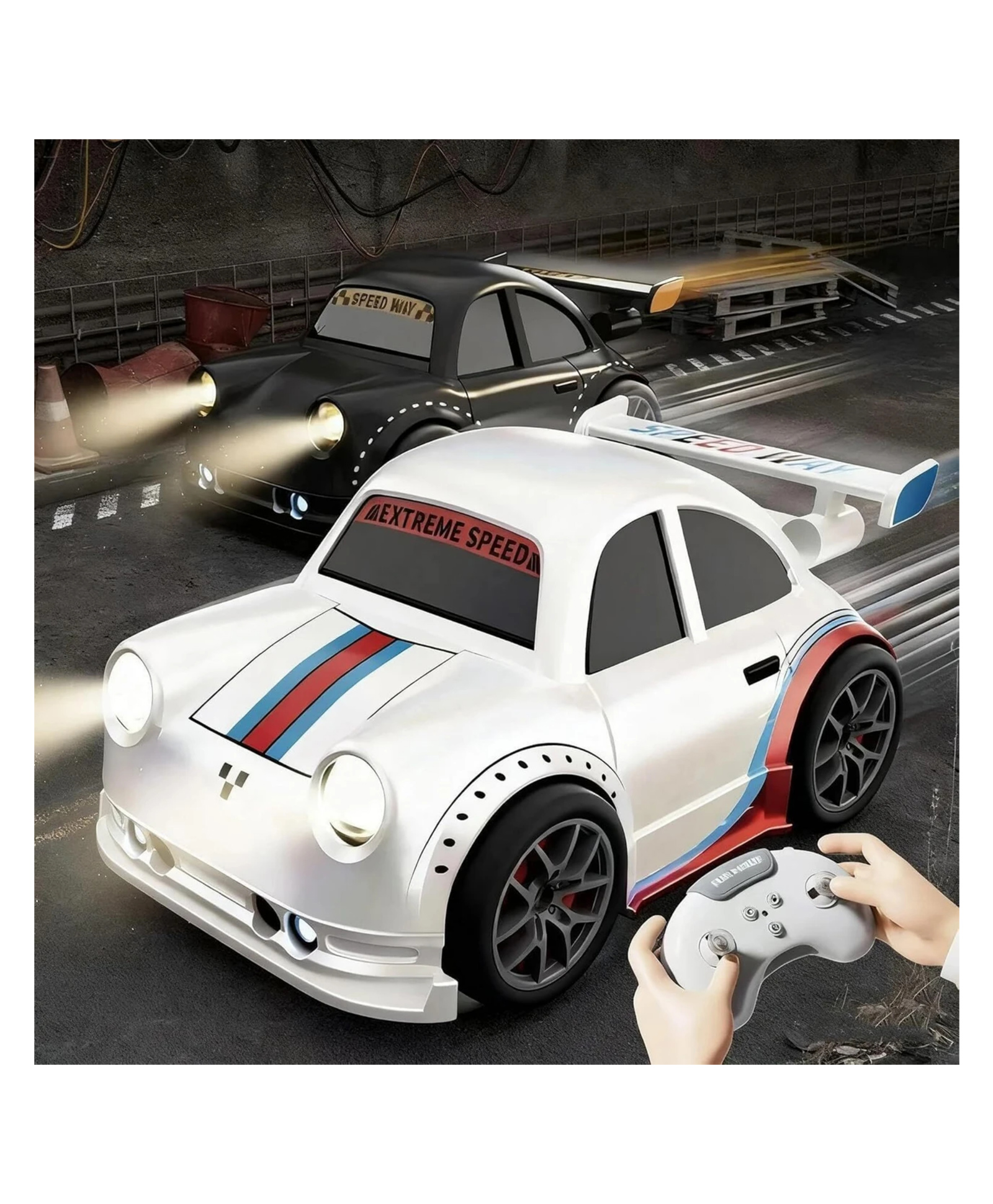 YAMAMA Mini Dream Racing Remote Control Car for Kids, Premium 3-in-1 Multi-Functional Vehicle Toys for Kids, Fun Interactive Entertainment Kids Toys - White-picture-26