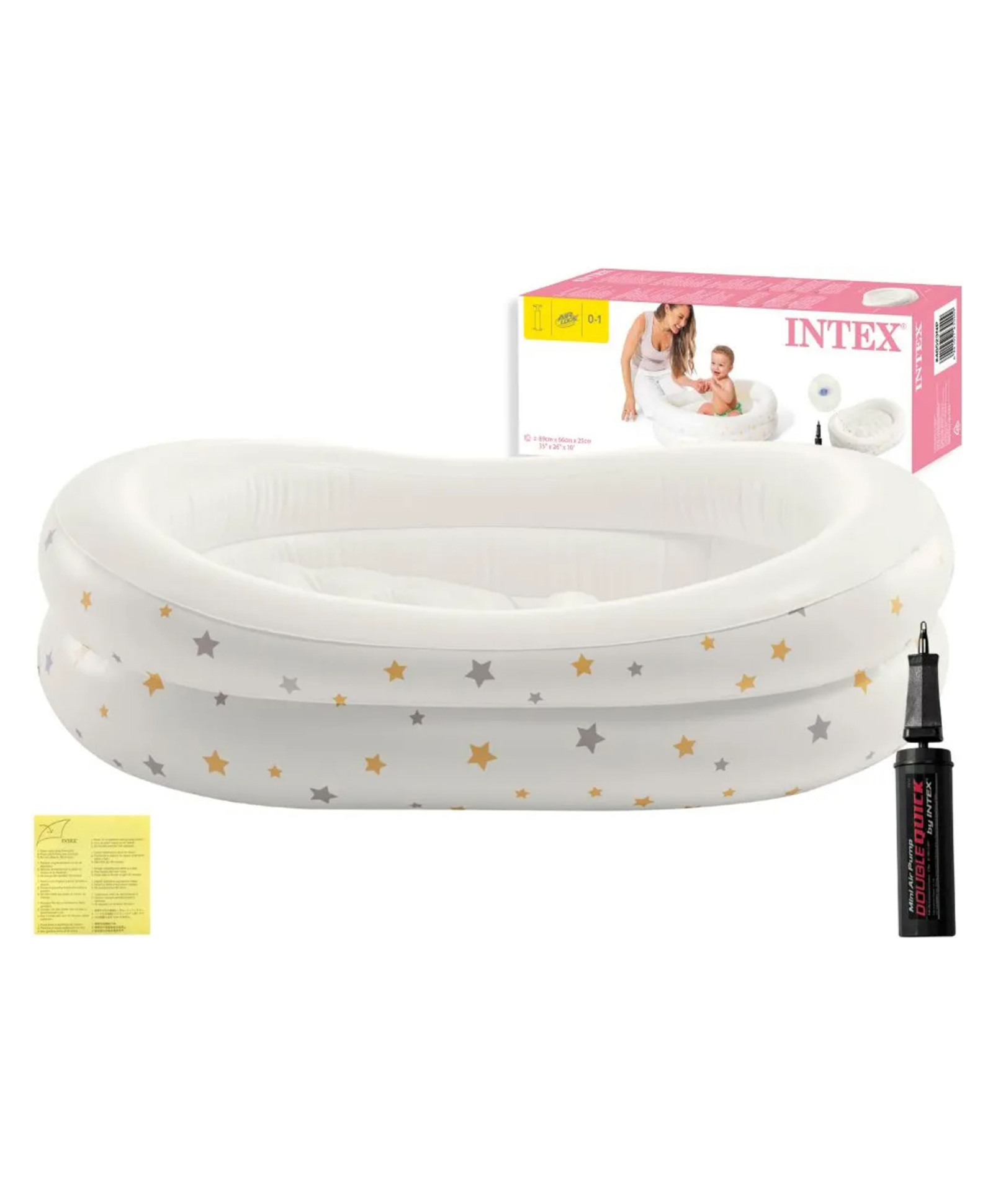INTEX Inflatable Baby Bath Tub for Newborns & Toddlers, Premium Heavy-Duty Child-Safe Leak-Proof Portable Swimming Pool, Lounge Seat with Manual Air Pump for Home Bathing, Outdoor Water Fun & Travel-image-29