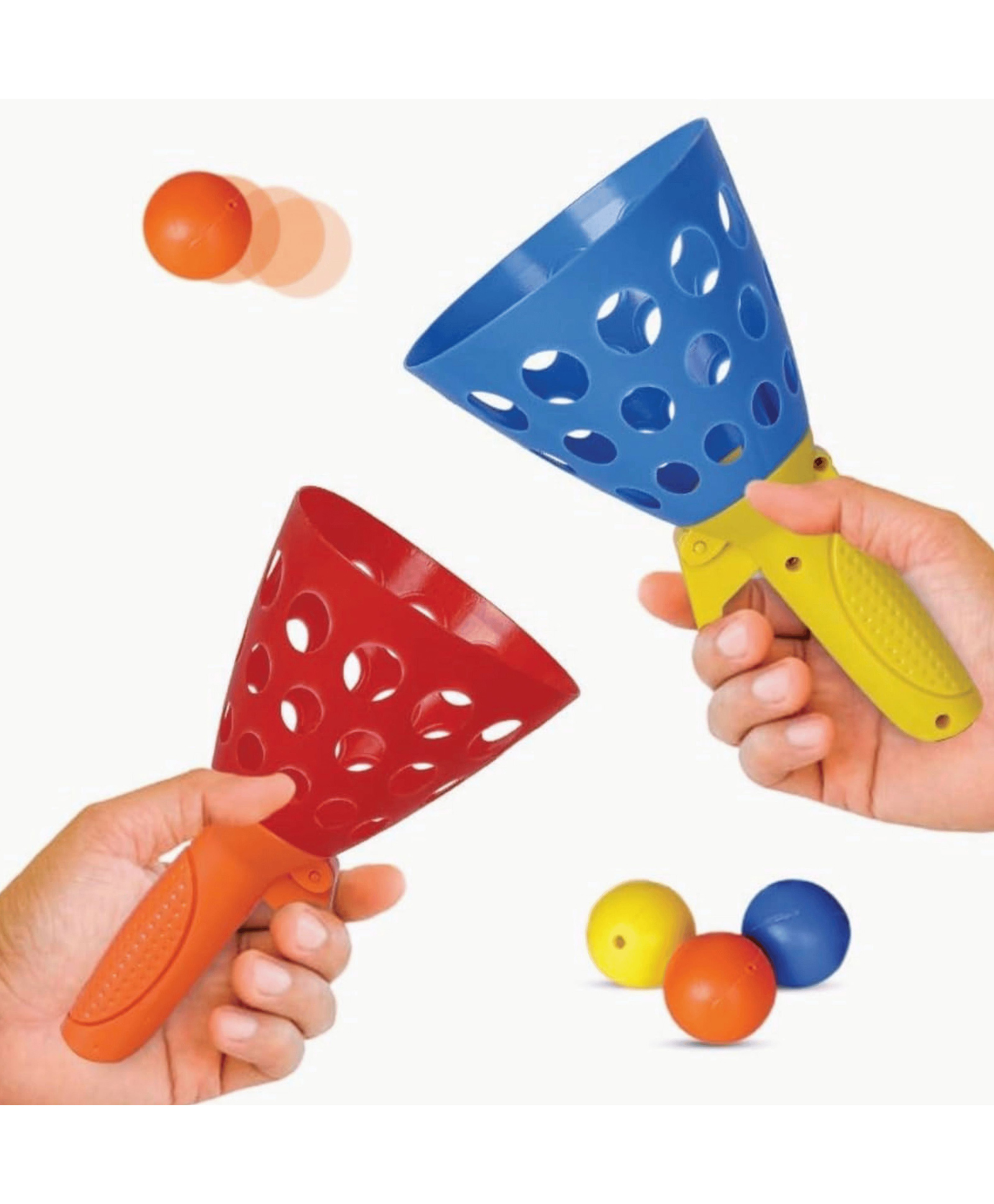 YAMAMA Pop and Catch Launcher Basket Ball Game for Kids & Adults, Tabletop & Outdoor Twin Scoop Track Pack for Quick Reflexes, Hand-Eye Coordination, Active Sports Party Games - Color May Vary-picture-13