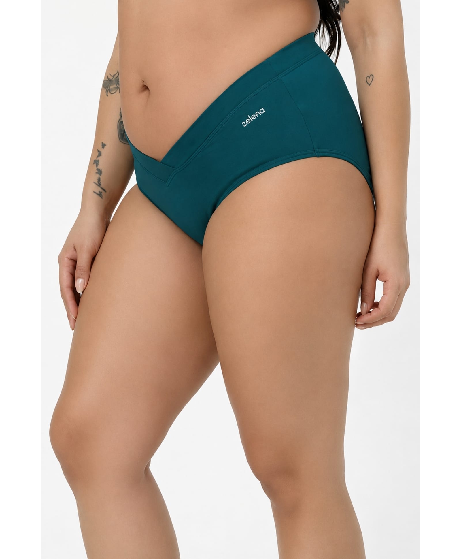 Zelena 92% Modal 8% Elastane Knit C-Section Friendly Panty For Women - Medium Teal-image-30