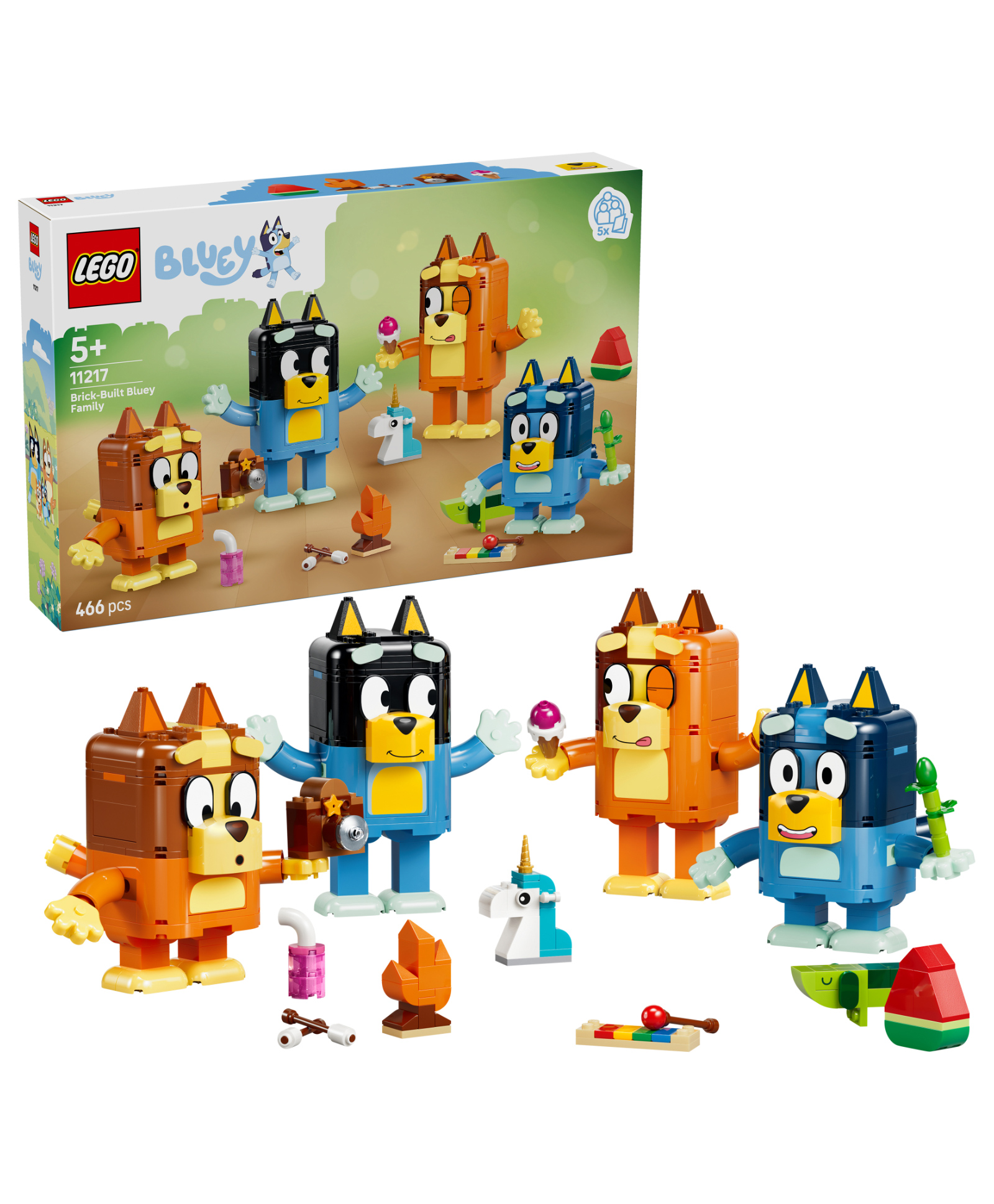 LEGO Bluey Brick-Built Bluey Family Toy Figures Set 466 pieces-11217-image-27