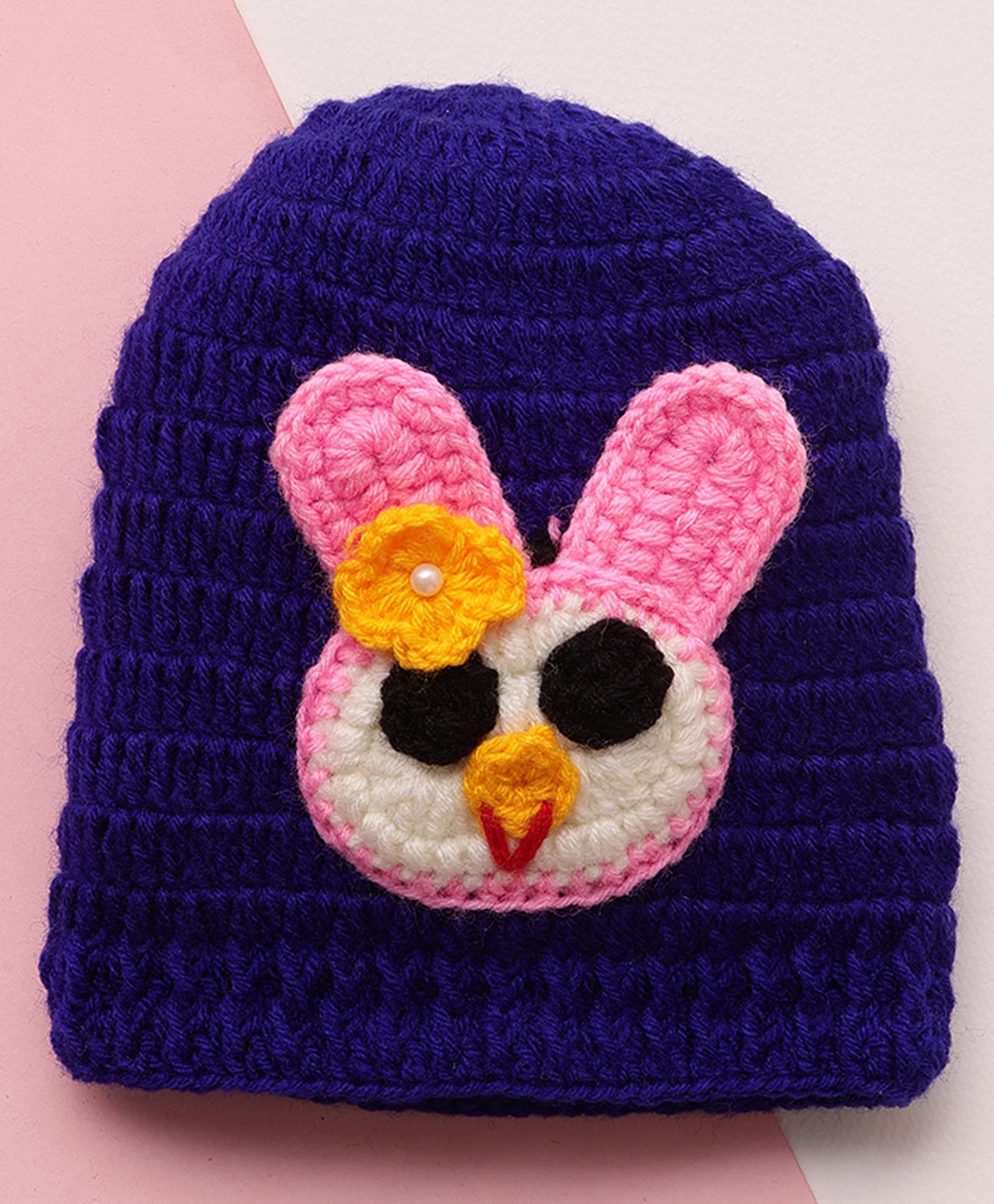 MayRa Knits Hand Knitted Woven Animal Designed Cap - Dark Blue Circumference - 41 Cms-picture-10