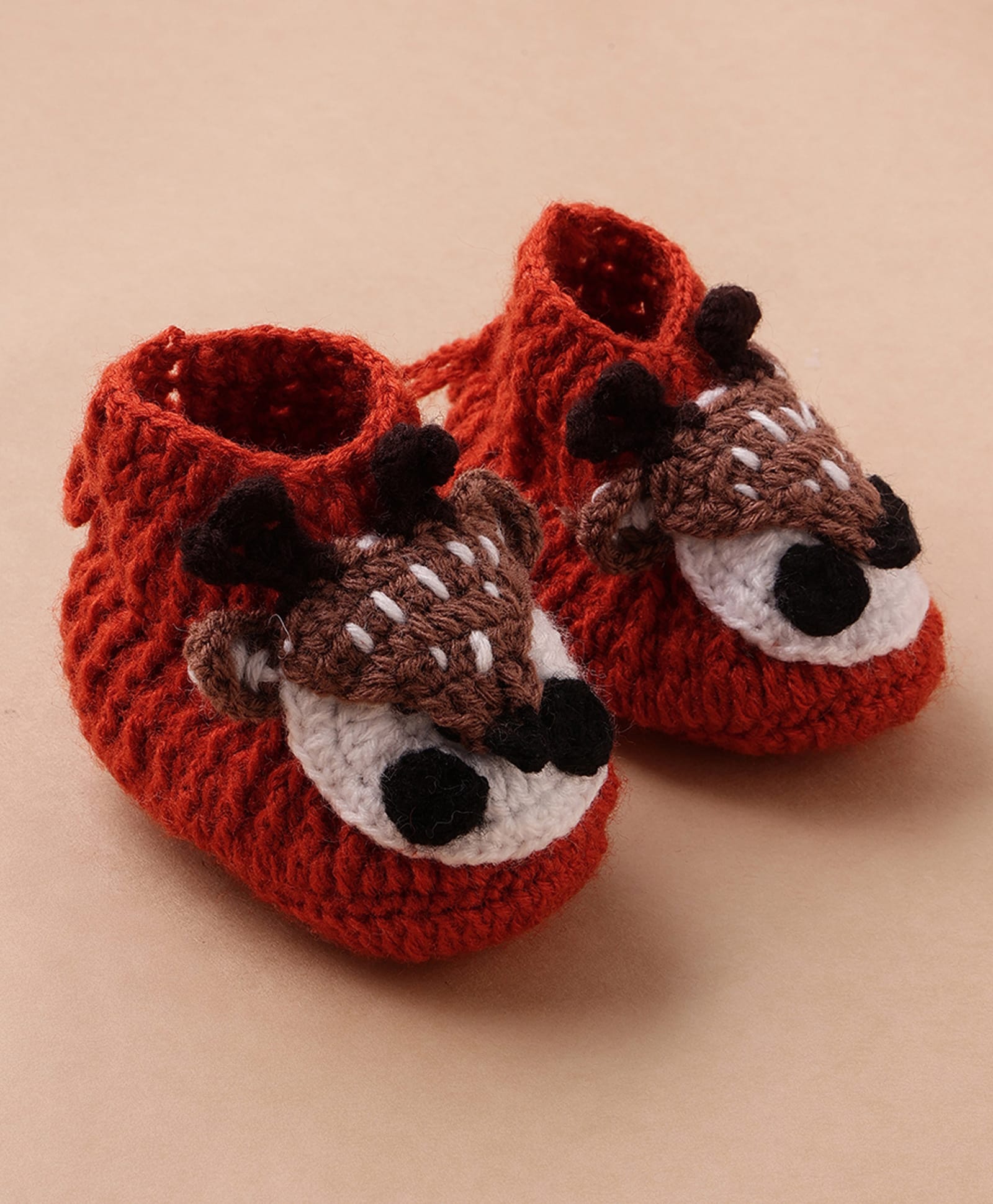 MayRa Knits Animal Designed Hand Knitted Booties - Red-picture-13