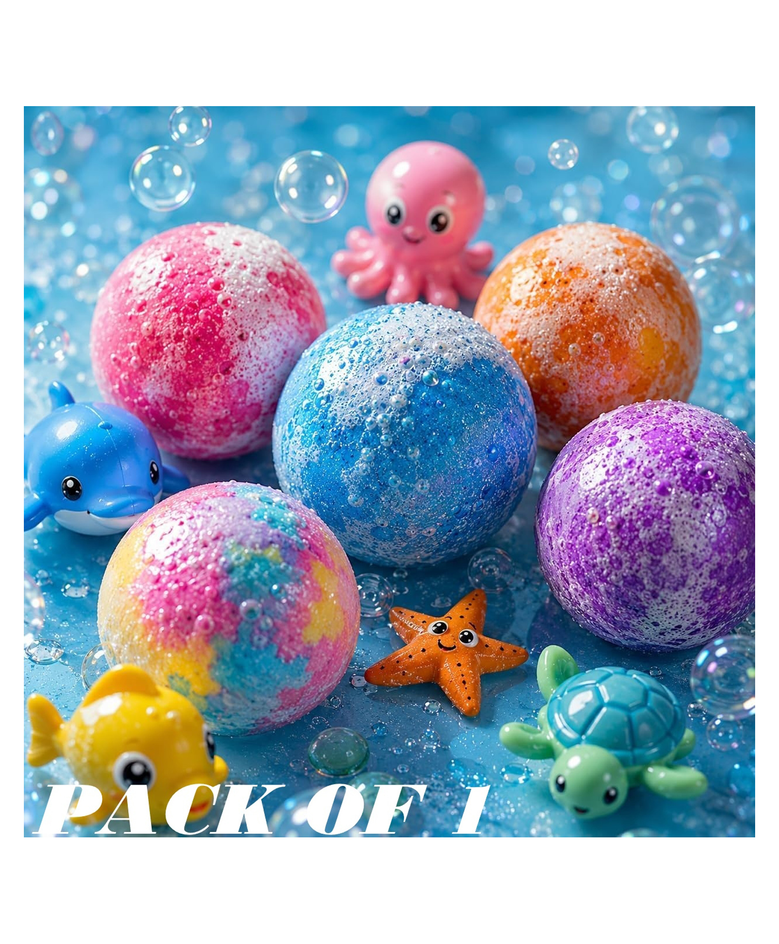 AKN TOYS Bath Bomb Gift Set Colorful Surprise Bath Bombs with Sea Animal Toys (3-10 Years Old Toddlers ) - PACK 0F - 1 ( COLOR AND DESIGN MAY VARY )-picture-7