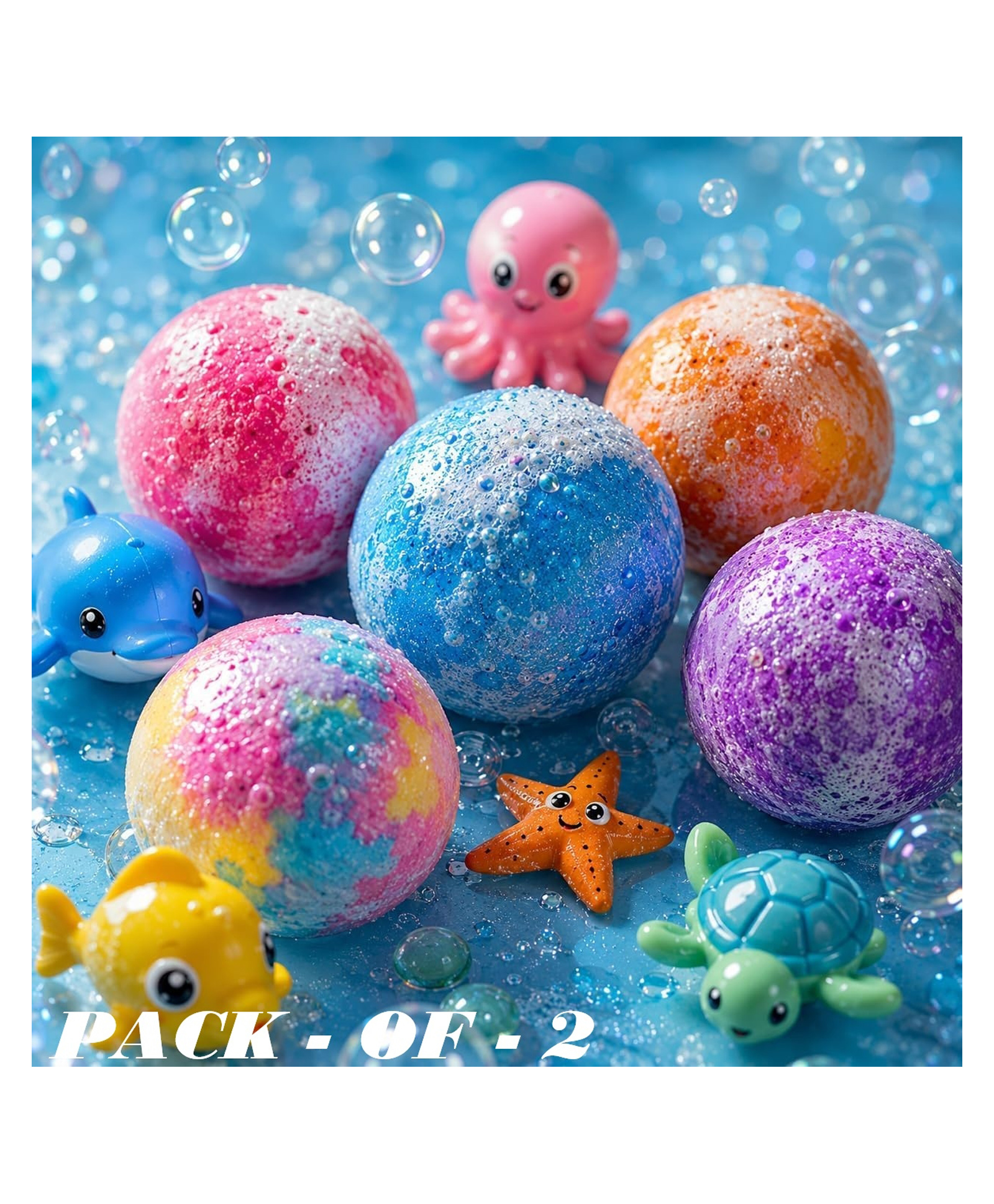AKN TOYS Bath Bomb Gift Set Colorful Surprise Bath Bombs with Sea Animal Toys (3-10 Years Old Toddlers ) - PACK 0F - 2 ( COLOR AND DESIGN MAY VARY )-picture-6