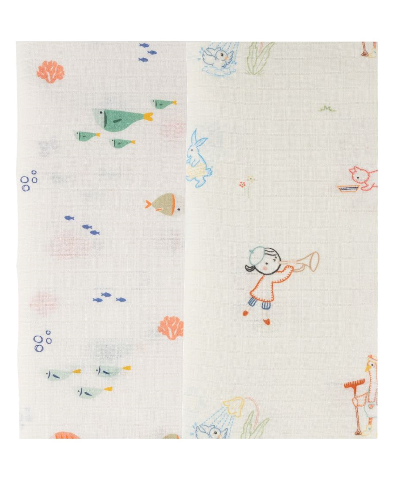 DULAAR Organic Muslin Swaddle for Newborns-Set Of 2-picture-3