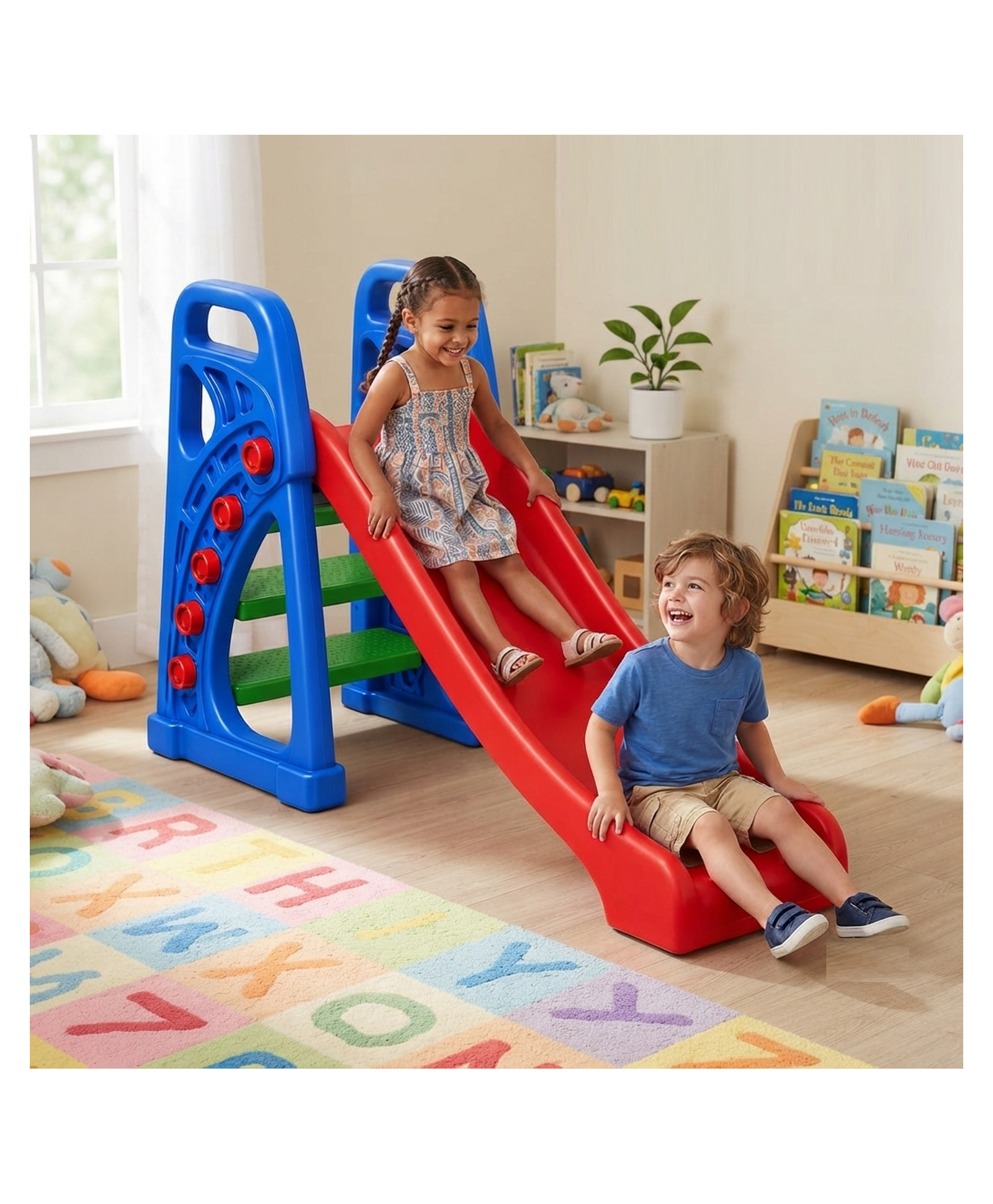 JoyRide Adventure Slide for Kids Safe, Stable, and Foldable Toddler Playground for Indoor & Outdoor Use, Ideal for Active Play and Balance Building-image-48