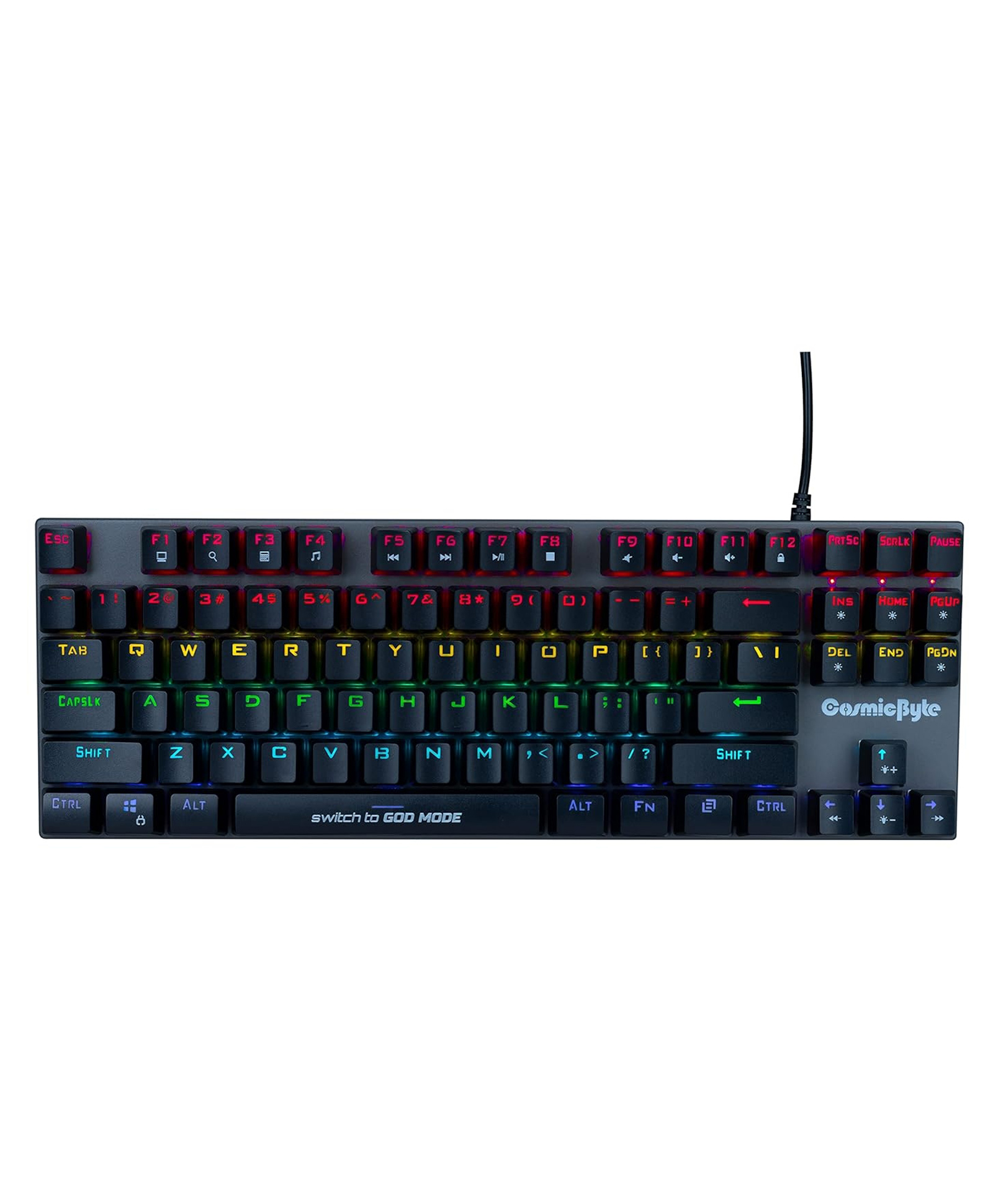 Cosmic Byte CB-GK-25 Pandora TKL Mechanical Keyboard with Outemu Blue Switches and Rainbow LED (Black/Grey)-image-21