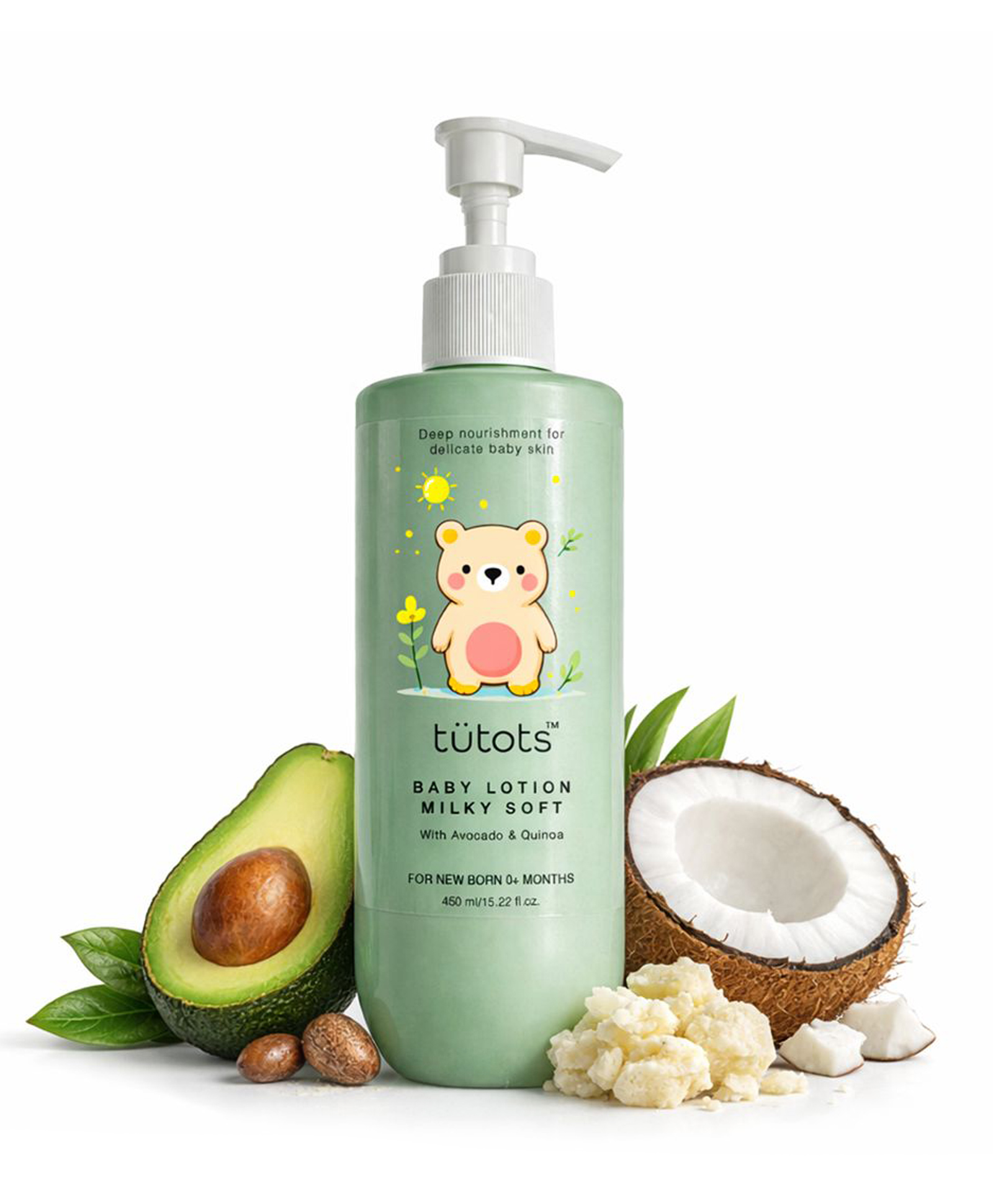 tutots Baby Lotion with Avocado & Quinoa | Gentle Daily Moisturizer for Baby Skin - 450 ml-image-45