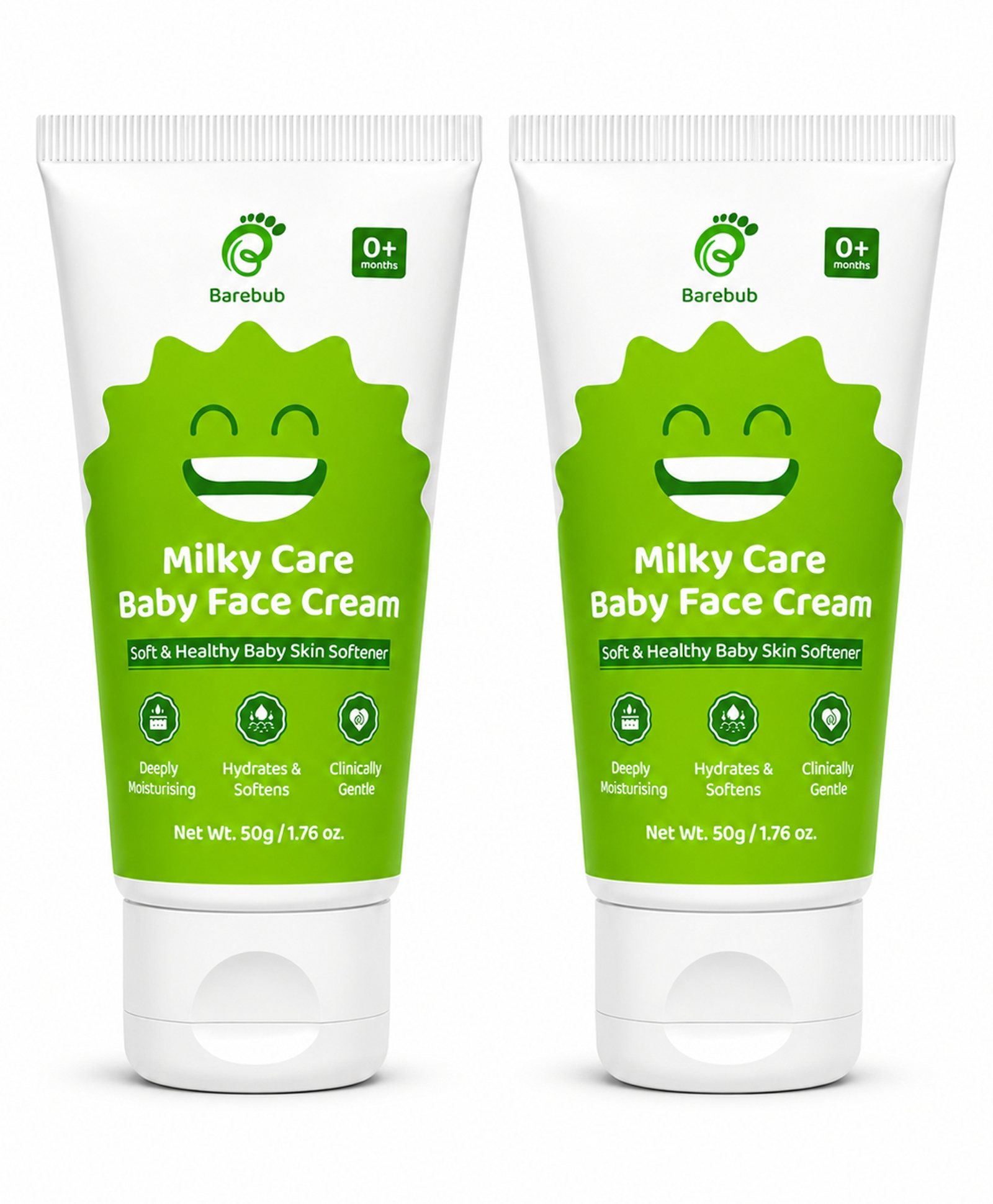 Barebub Milky Care Baby Face Cream | Deeply Moisturising, Hydrates & Softens | Clinically Gentle | 50 g ( Pack of 2)-picture-34