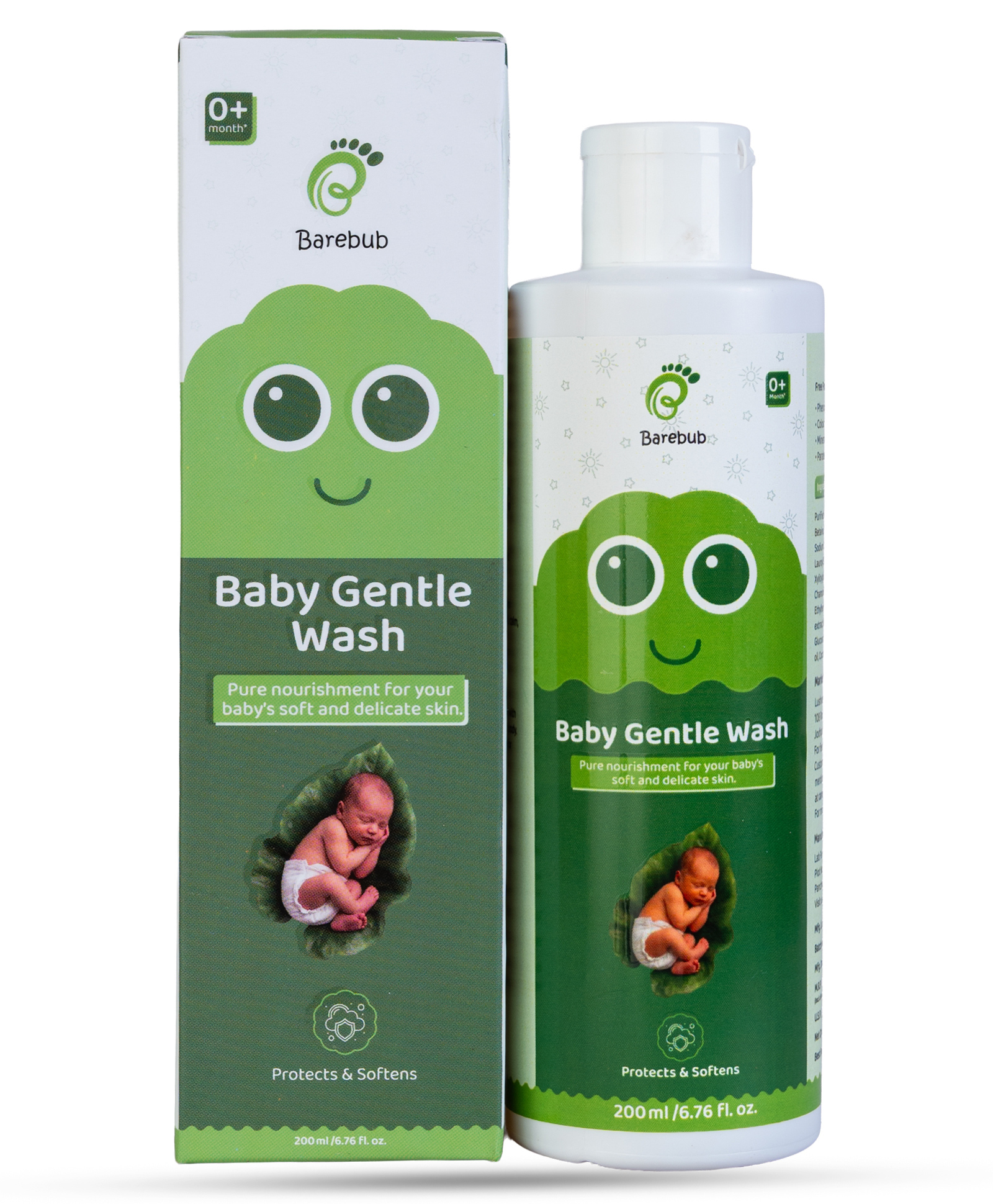 Barebub Baby Gentle Wash | Nourishes, Protects & Softens Delicate Baby Skin | Gentle Daily Care | 250 ml-picture-22