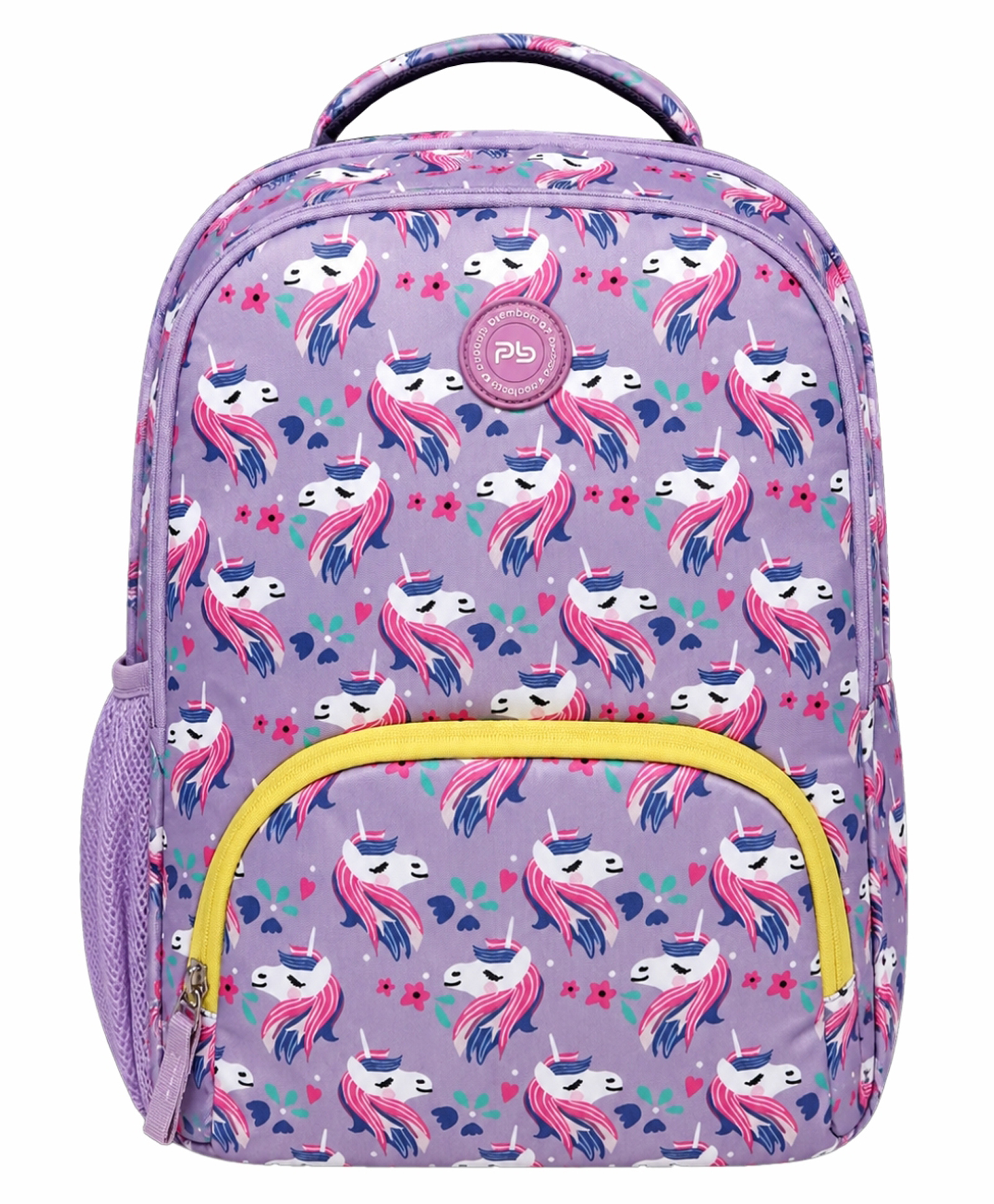 Pearlbags 16 Inches Premium 3 Compartment Water Resistant School Bag - Lavender-picture-9