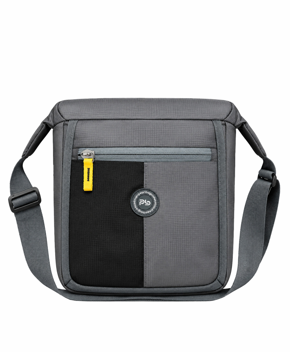 PB Pearlbags Premium Water-Resistant Cross Body Messenger Sling Bag -Grey-image-4