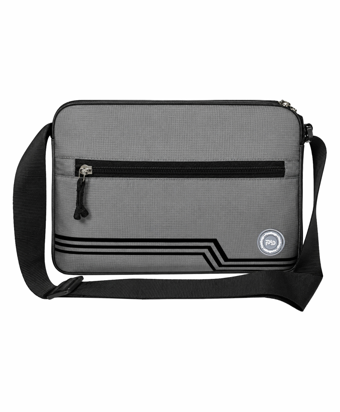 PB Pearlbags Premium Water-Resistant Polyester Cross Body Messenger Sling Bag -Grey-picture-2