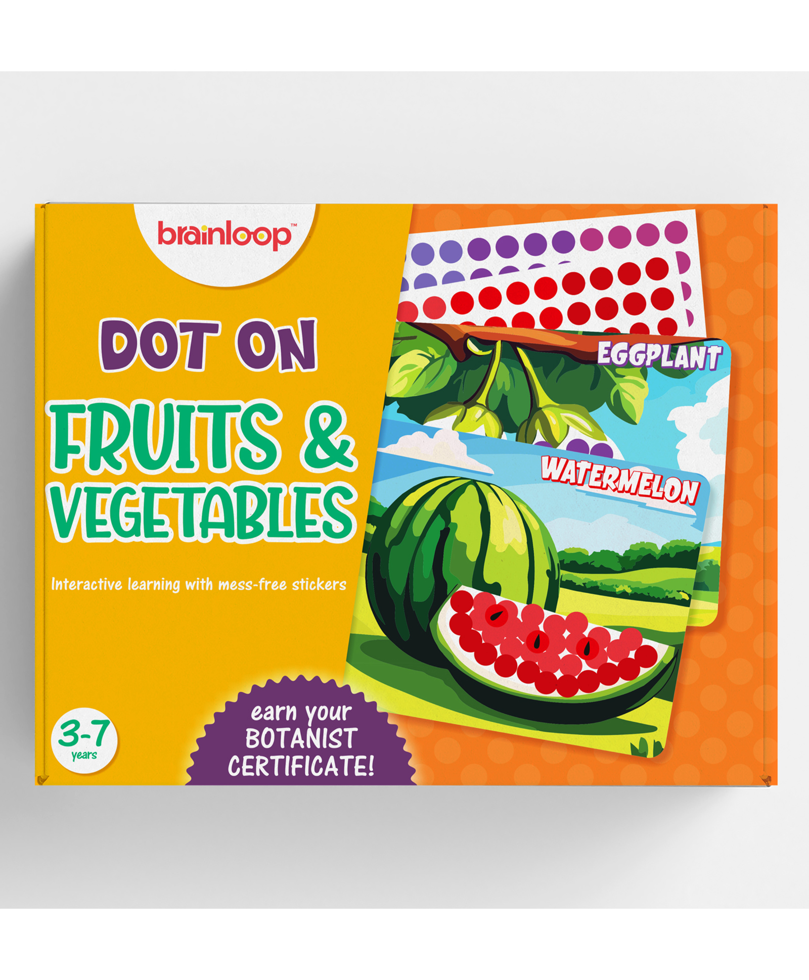 Brainloop Dot On Fruits & Vegetables Sticker Activity Set, Mess-Free Sticker Craft - 12 Colourful Sticker Sheets-image-38