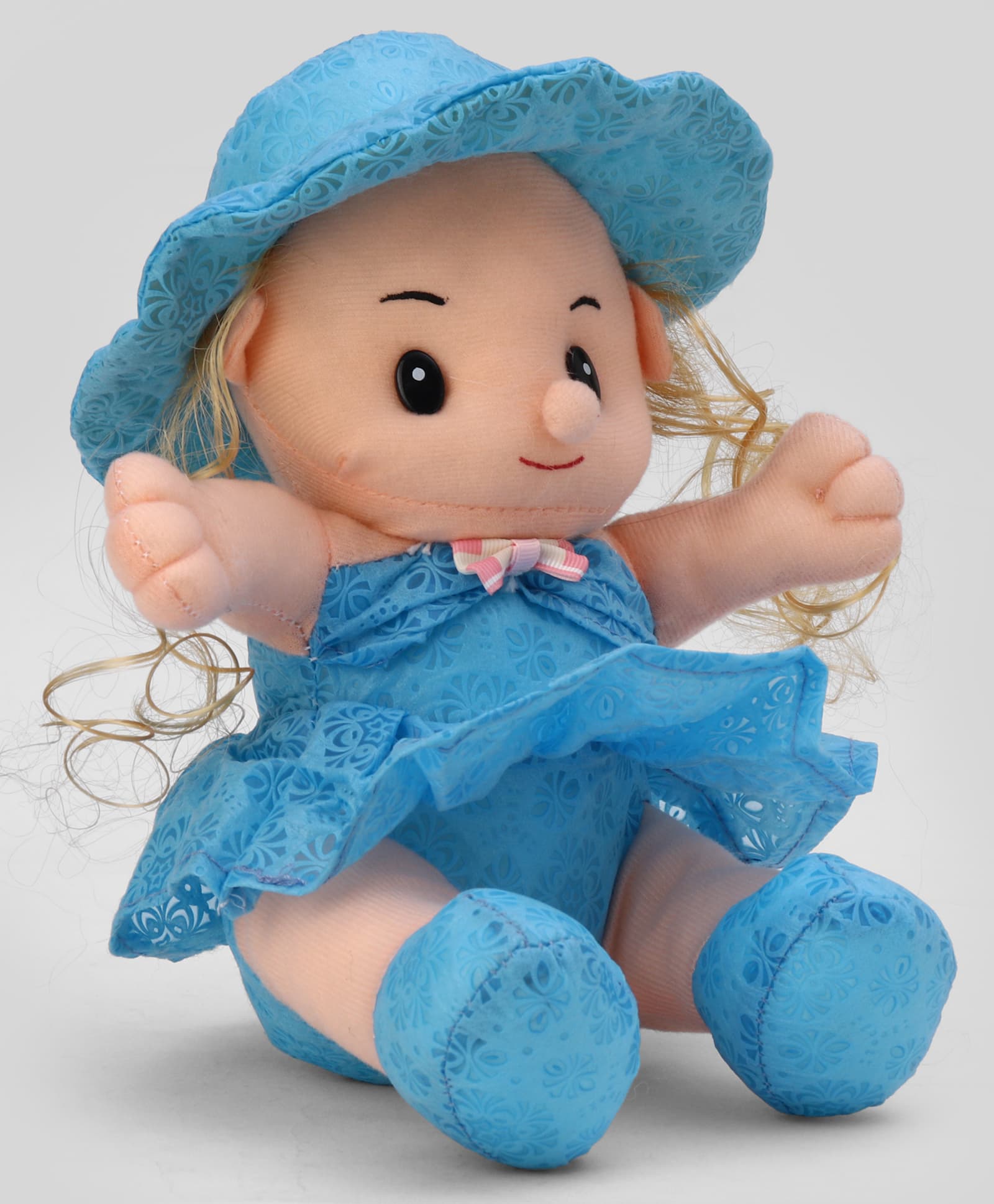 Edu Kids Toys Candy Soft Doll Sky Blue Height 25 cm - Bow Colour May Vary-image-42