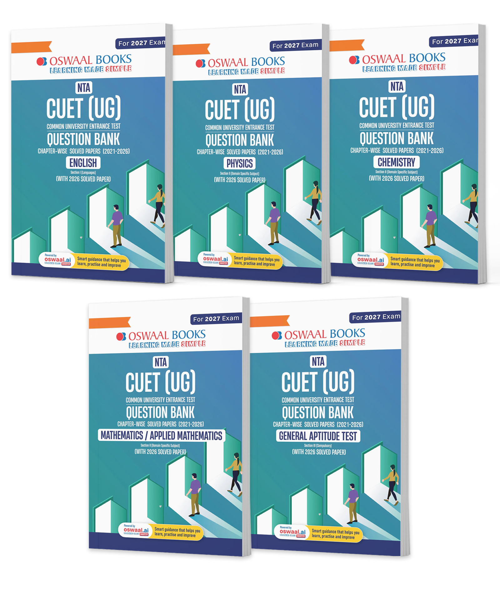 OSWAAL BOOKS NTA CUET (UG) Chapter-wise Solved Papers Question Bank | English, Physics, Chemistry, Math & General Test | Set of 5 Books | With Solved Paper 2026 |For 2027 Exam |With Oswaal AI-picture-10