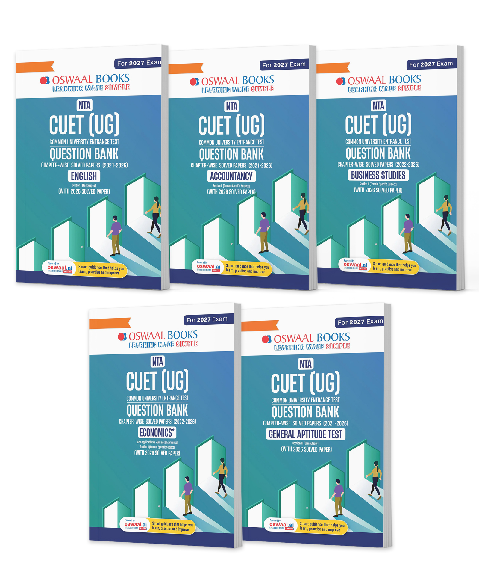 OSWAAL BOOKS NTA CUET (UG) Chapter-wise Solved Papers Question Bank | English, Accountancy, Business Studies, General Test & Economics | Set of 5 Books |With Solved Paper 2026 |2027 Exam | Oswaal AI-picture-28