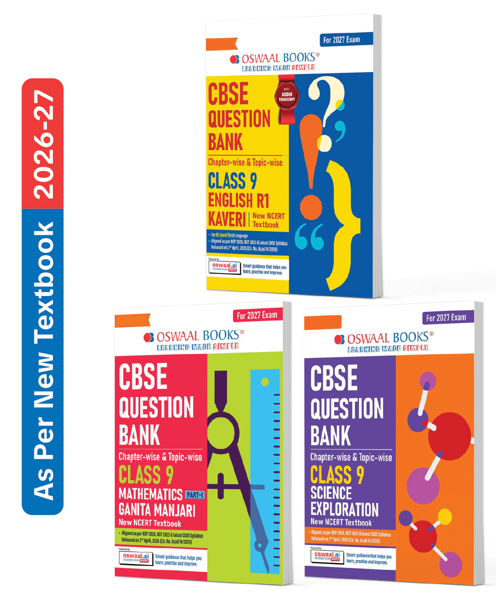 OSWAAL BOOKS CBSE English R1 (Kaveri), Mathematics Part-1 (Ganita Manjari) & Science (Exploration) Question Bank Chapter-wise & Topic-wise Class 9 (Set of 3 Books) | Based on NCERT | Self-Assessment-image-9