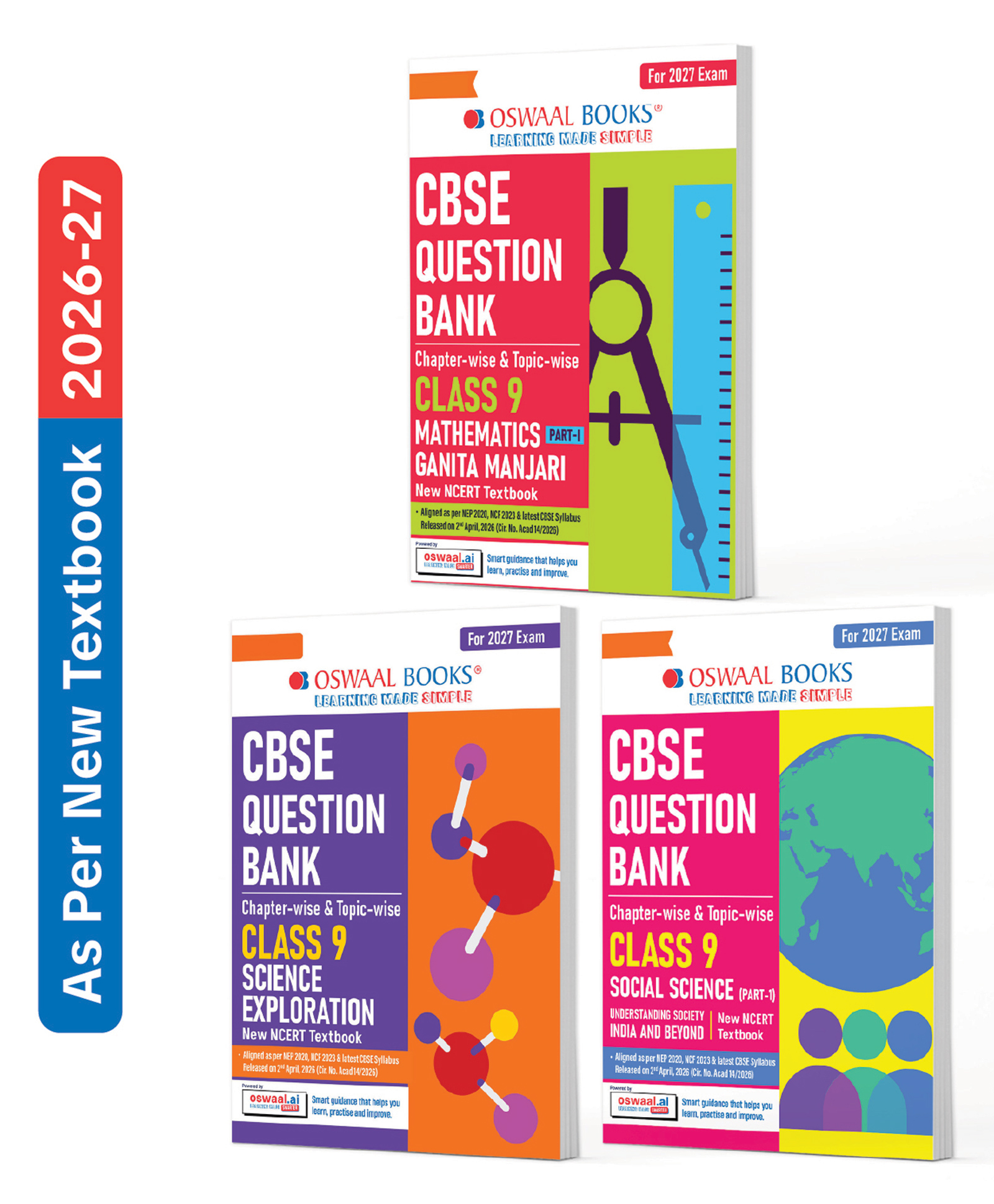 OSWAAL BOOKS CBSE Mathematics Part-1 (Ganita Manjari), Science (Exploration) & Social Science Question Bank Chapter-wise & Topic-wise Class 9 (Set of 3 Books) | Based on NCERT | Self-Assessment-image-16