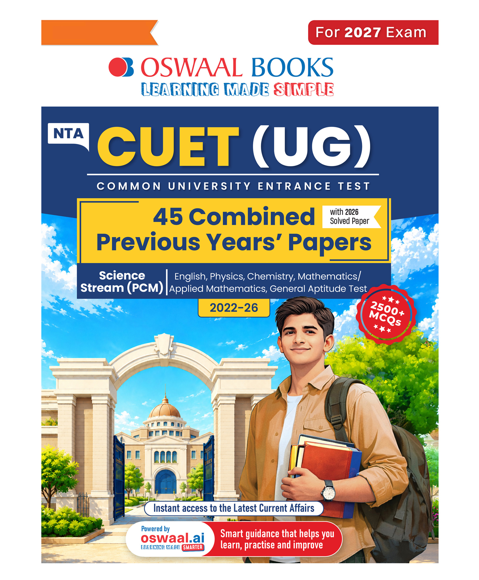 OSWAAL BOOKS NTA CUET (UG) 45 Combined Previous Years' Papers l Science Stream PCM |PYQs (20222026) NCERT aligned MCQs |For 2027 Exam |With Oswaal AI-image-14
