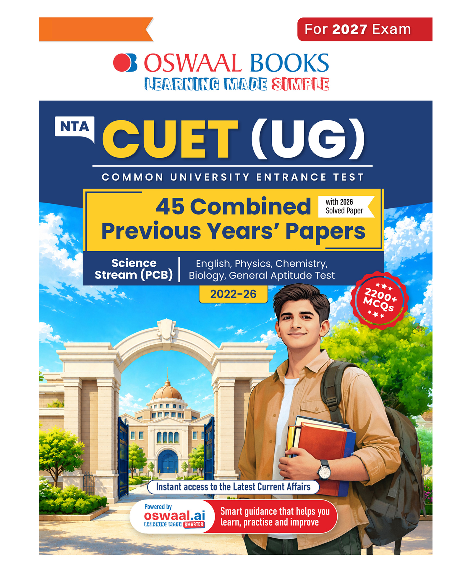 OSWAAL BOOKS NTA CUET (UG) 45 Combined Previous Years' Papers l Science Stream PCB |PYQs (20222026) NCERT aligned MCQs |For 2027 Exam |With Oswaal AI-image-15