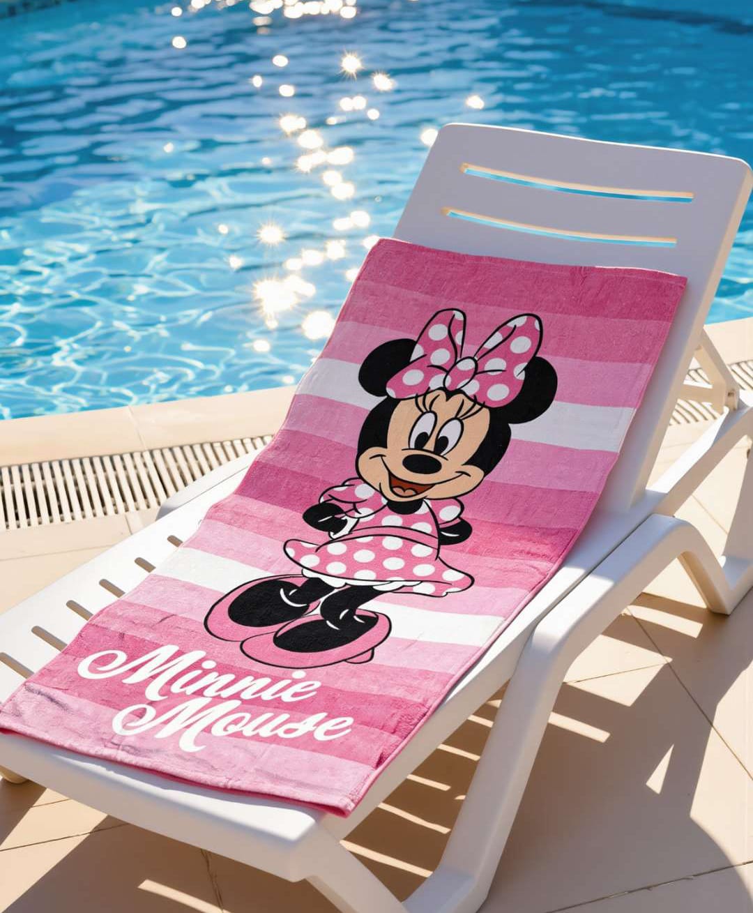 Yellow Bee Disney Mickey & Friends Featuring Minnie Mouse Designed Towel - Pink-image-44