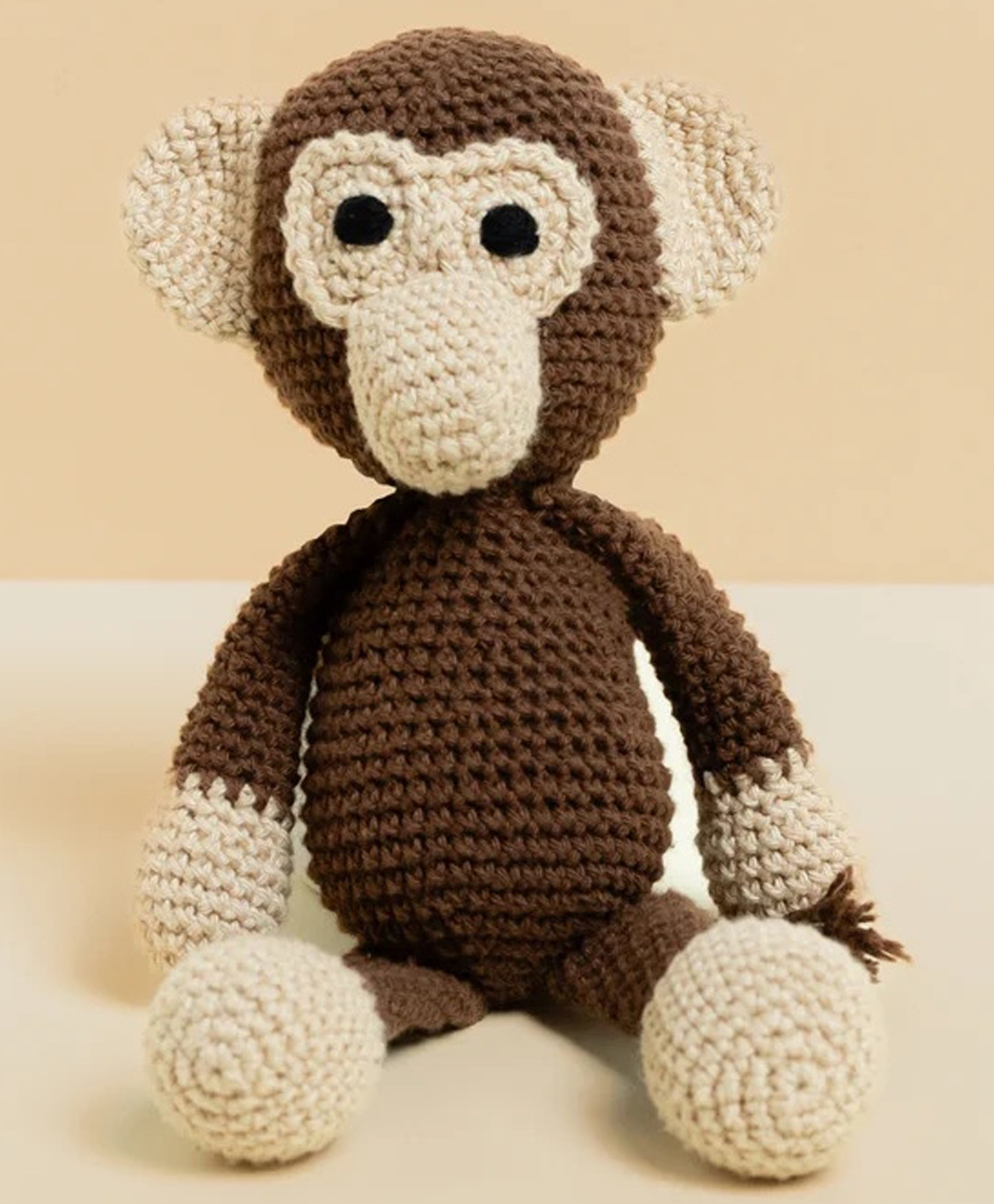 Gubbachhi Maakad Crochet Monkey Soft Toy | Sleep Buddy | Plush Stuffed Animal | Handmade in India | Soft Toy for Kids | Gifting for Children | Age (3 months +)-image-48
