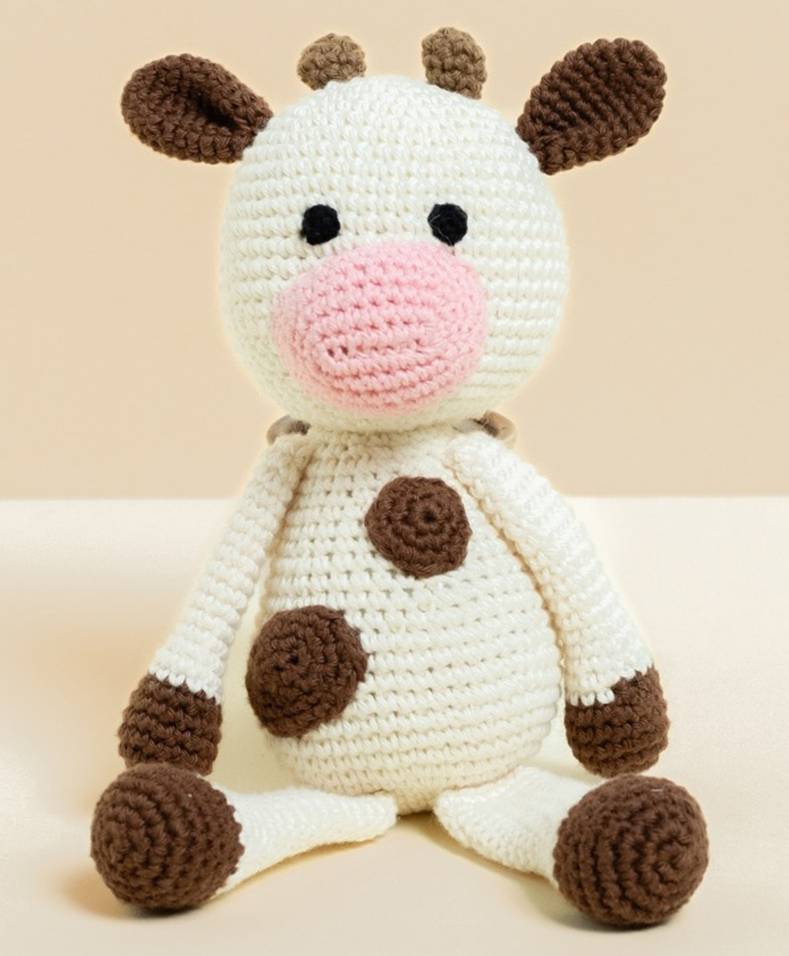 Gubbachhi Amba Crochet Cow Soft Toy | Sleep Buddy | Plush Stuffed Animal | Handmade in India | Soft Toy for Kids | Gifting for Children | Age (3 months +)-image-39