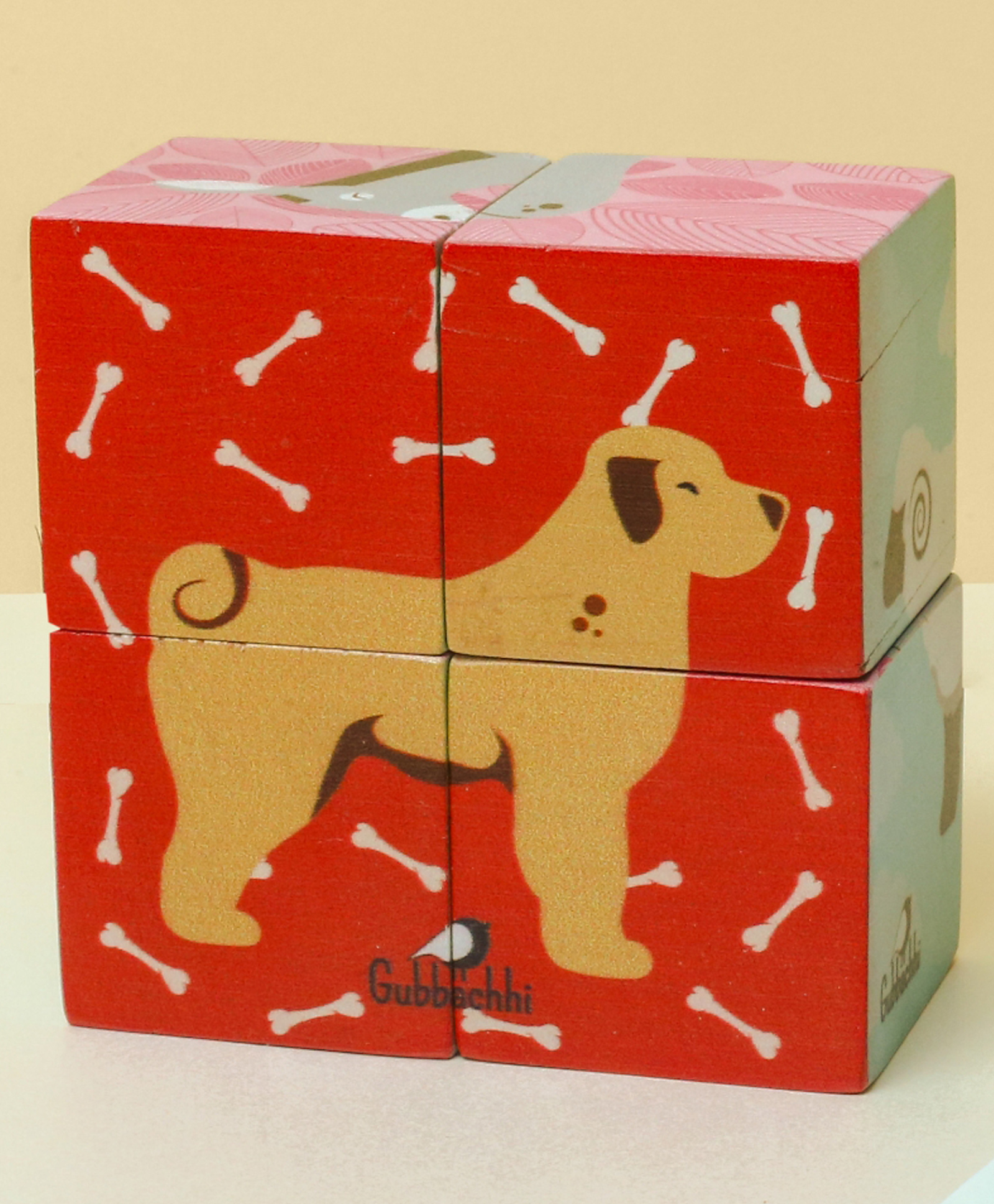GUBBACHHI Wooden Farm Puzzle for Toddlers 2 Years+ | 6 in 1 Farm Animal Block Puzzle with 4 Wooden Blocks | Montessori Educational Toy | Cognitive Development Toy | Handmade in India | Mango Wood |-picture-25