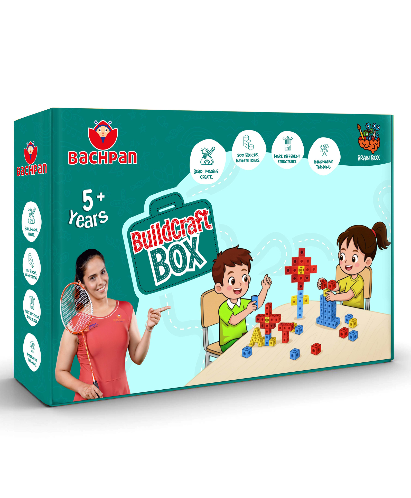 Bachpan Build Craft Box 200 Pieces Building Blocks Construction Set for Kids 5+ Years | DIY STEM Educational Toy | Creative Learning & Motor Skills Development | Multicolour-image-44
