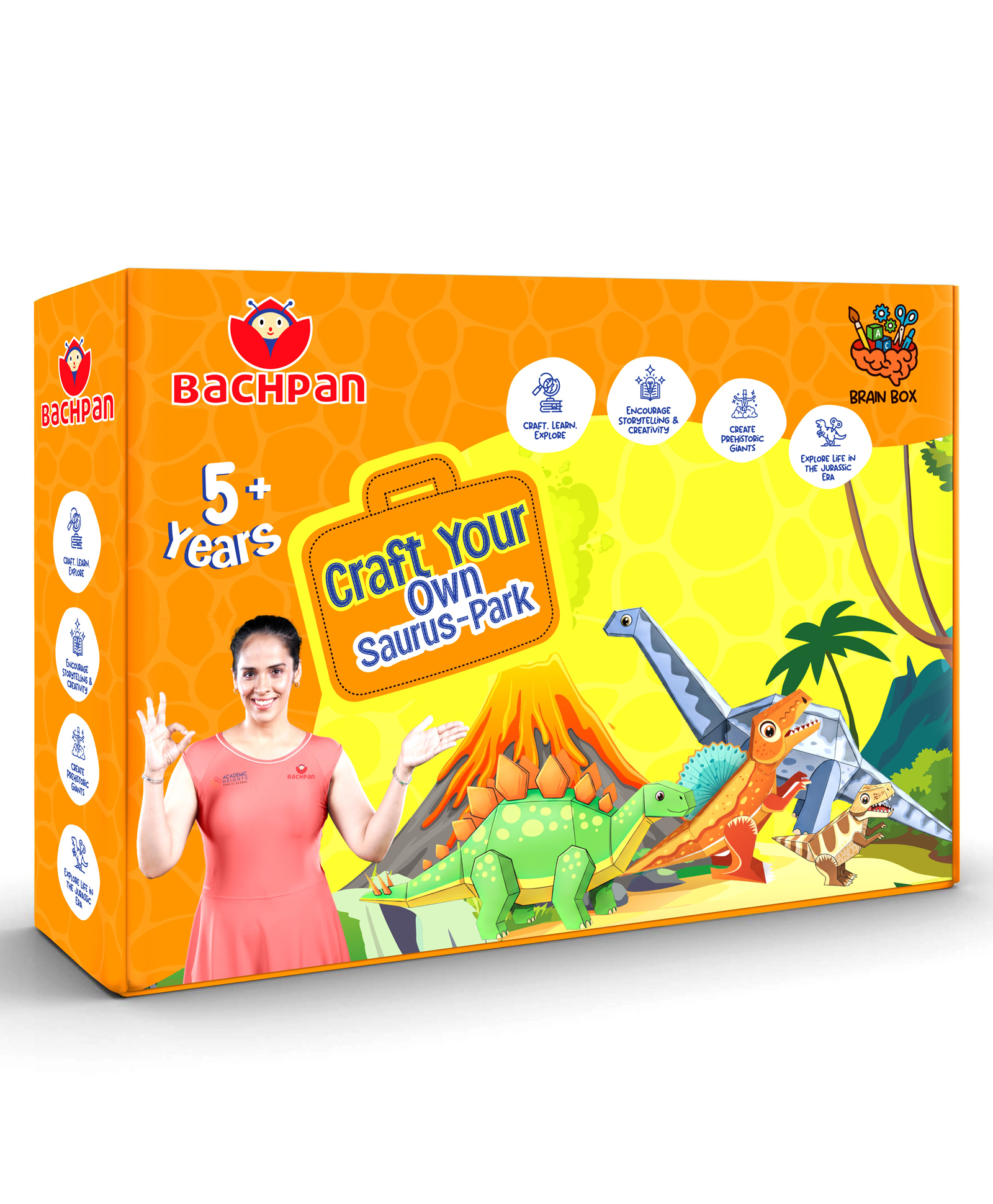 Bachpan DIY Dinosaur Model Making Kit for Kids 5+ Years | 3D Dinosaur Art & Craft Activity Set | STEM Educational Learning Toy-image-7