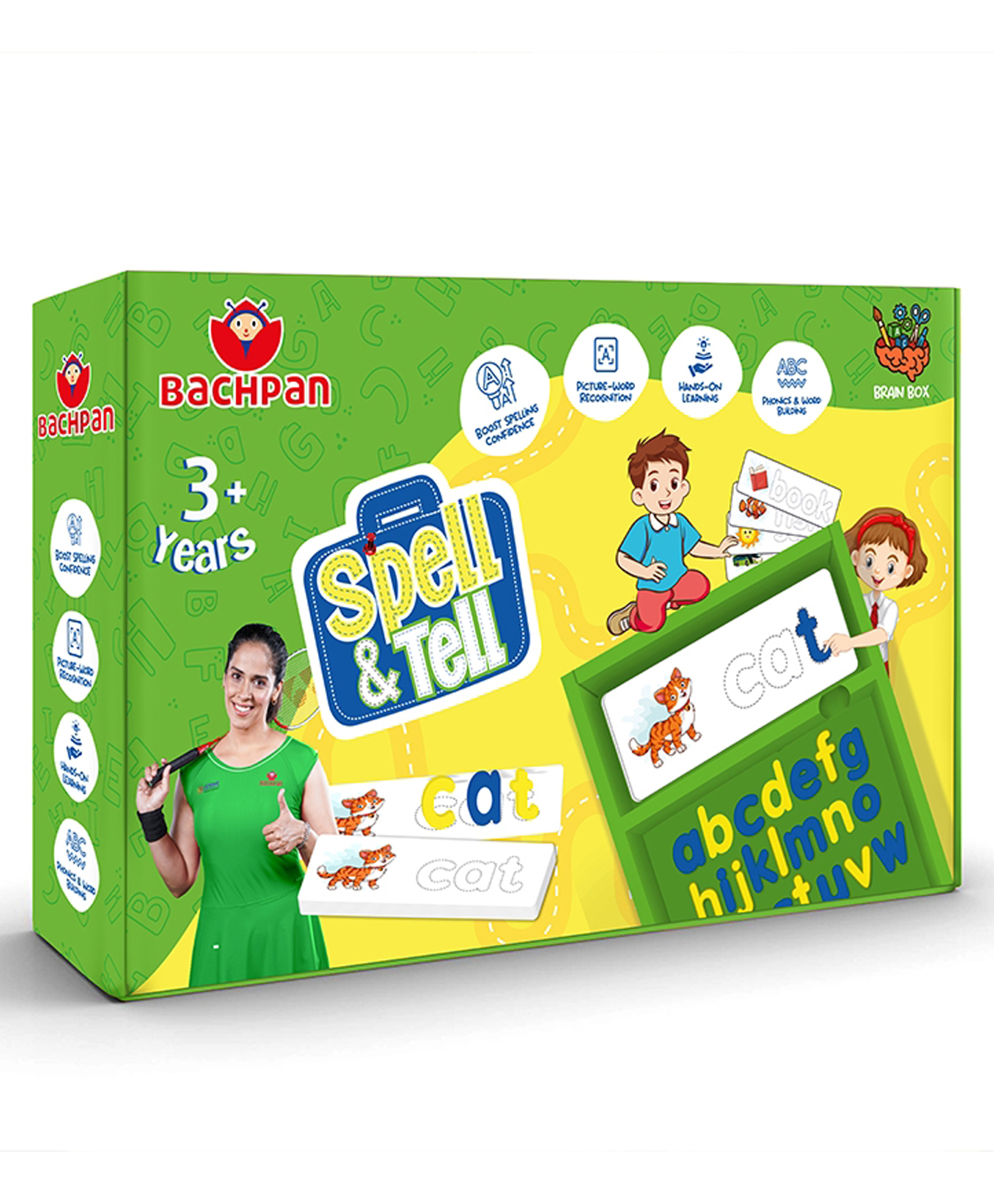 Bachpan Spell & Tell Learning Kit for Kids 3 Years+ | Alphabet Letter Tiles & Word Building Activity Set | Montessori Educational Toy for Boys & Girls-image-35