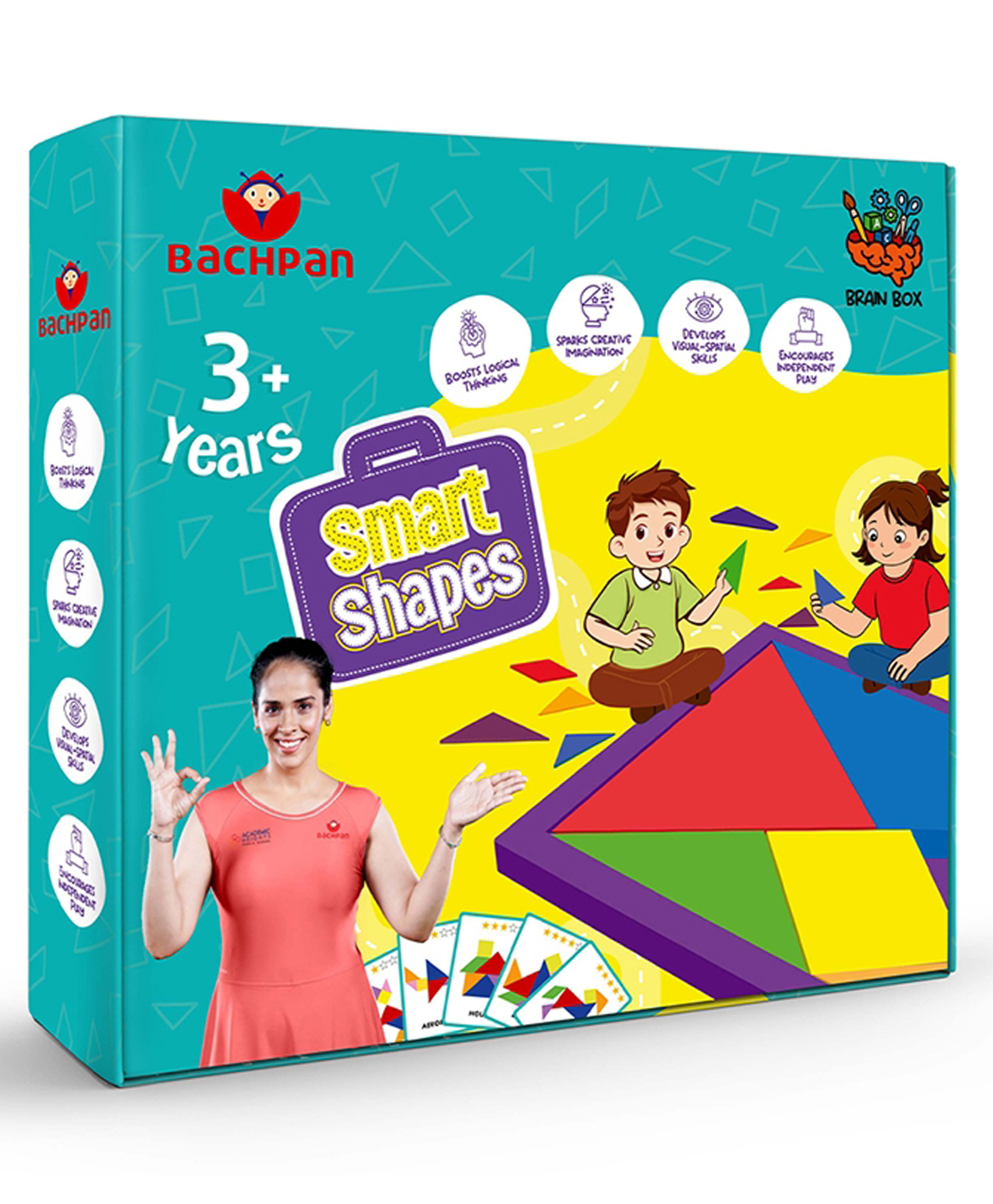 Bachpan Tangram Puzzle for Kids 3-8 Years | Smart Shapes Educational Learning Toy | Pattern Building & STEM Activity with Flashcards-picture-30