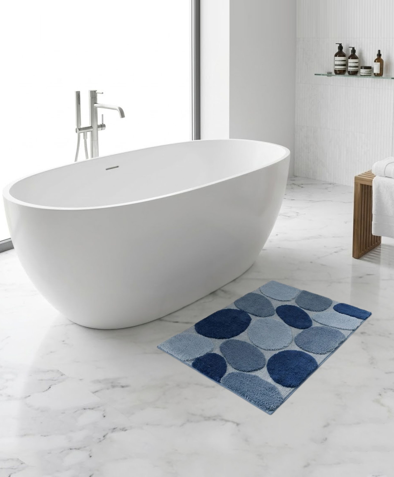 PANO Bathmat Pebble - Blue (50X75CM)-image-38