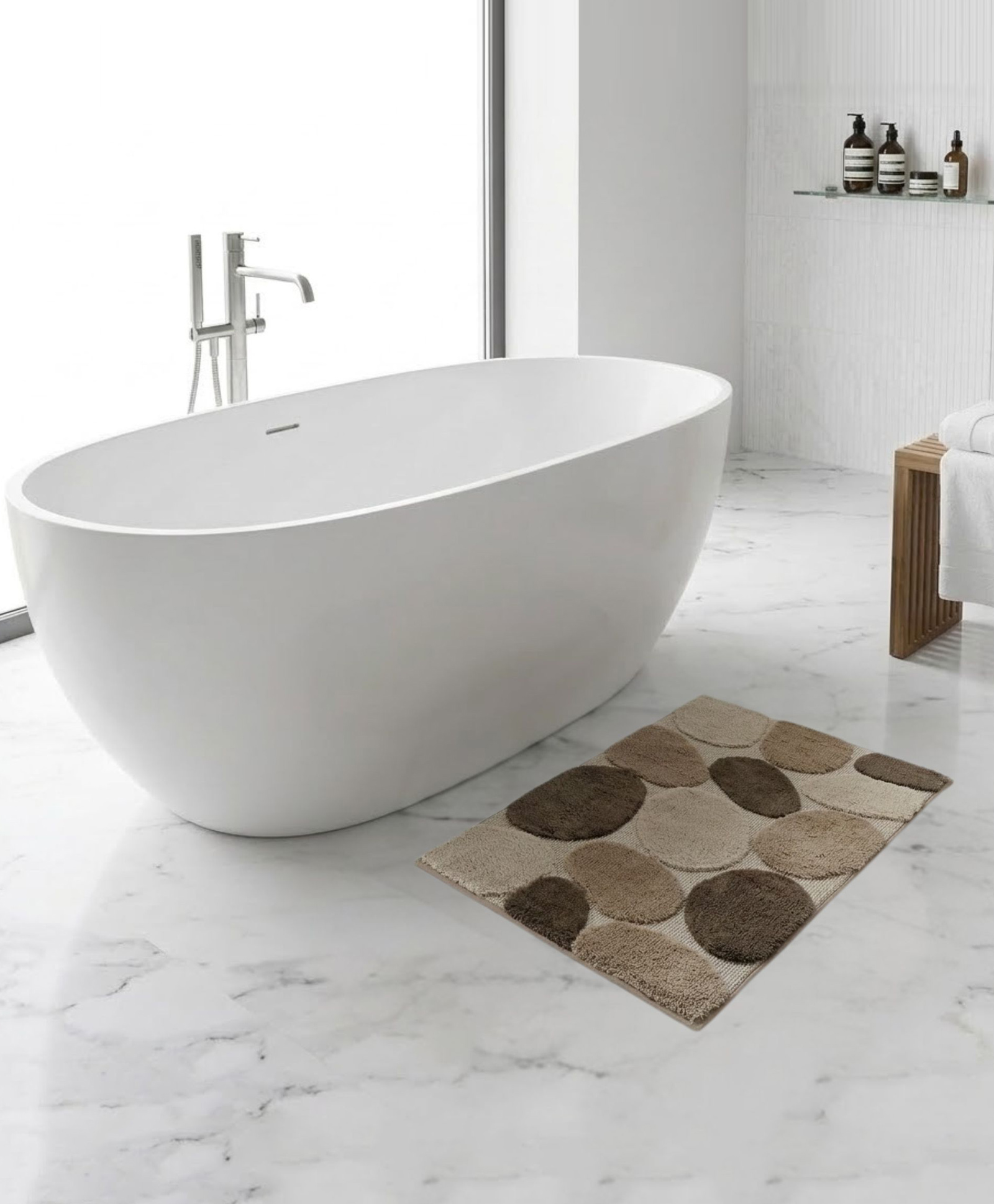 PANO Bathmat Pebble - Brown (50X75CM)-picture-15