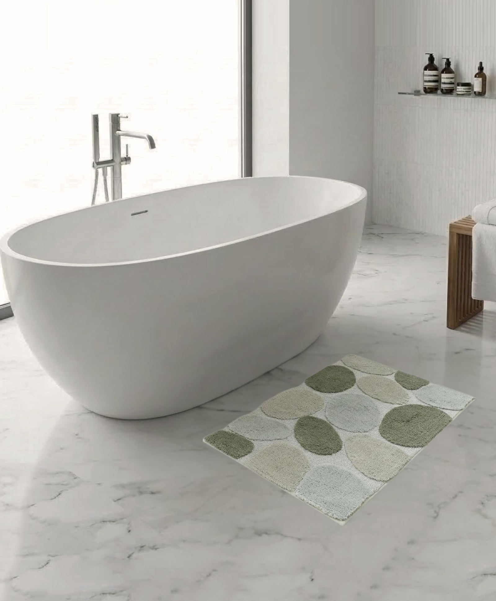 PANO Bathmat Pebble - Green (50X75CM)-picture-16